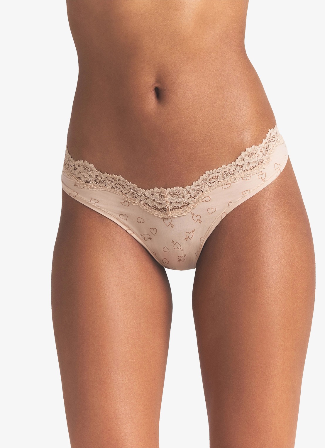 SKIMS Fits Everybody Lace Dipped string in 5-pack - detail 2 sketched hearts