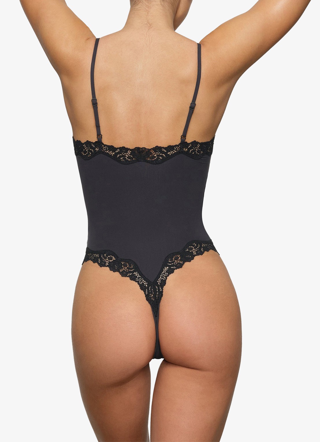 SKIMS Fits Everybody Lace stringbody  - achterkant 4 zwart