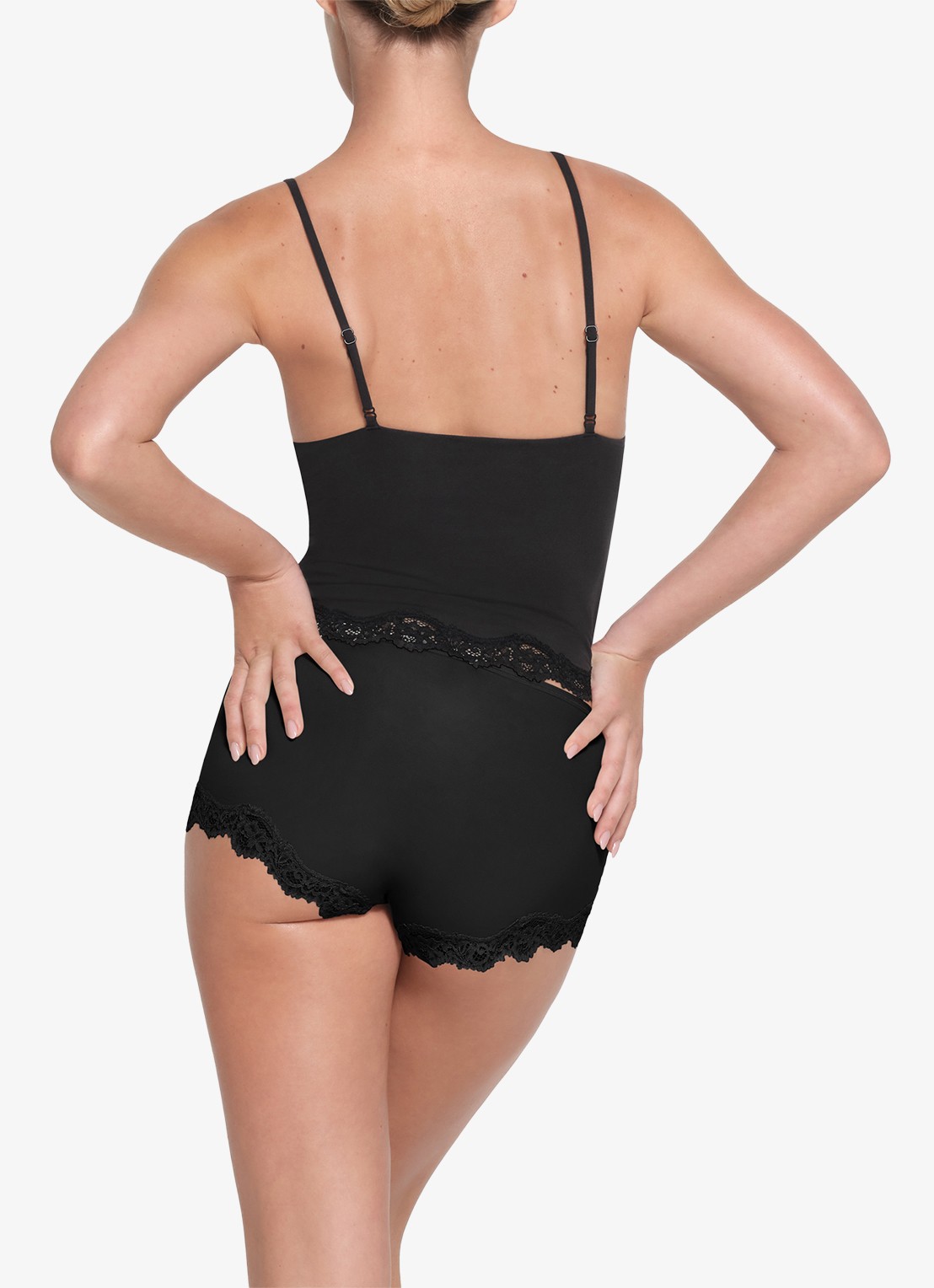 SKIMS Fits Everybody Lace top met kant - achterkant 2 zwart