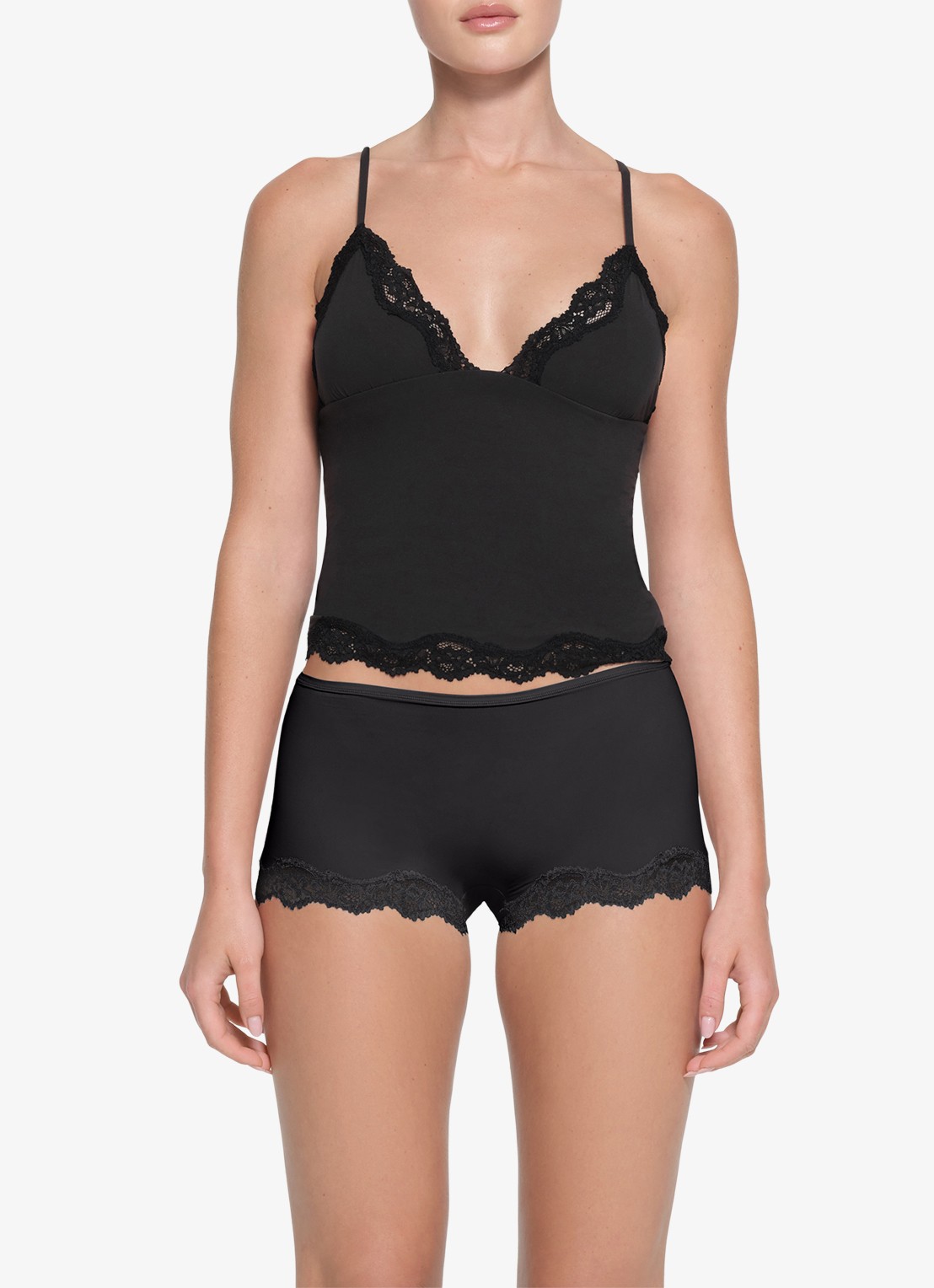 SKIMS Fits Everybody Lace top met kant - detail 3 zwart