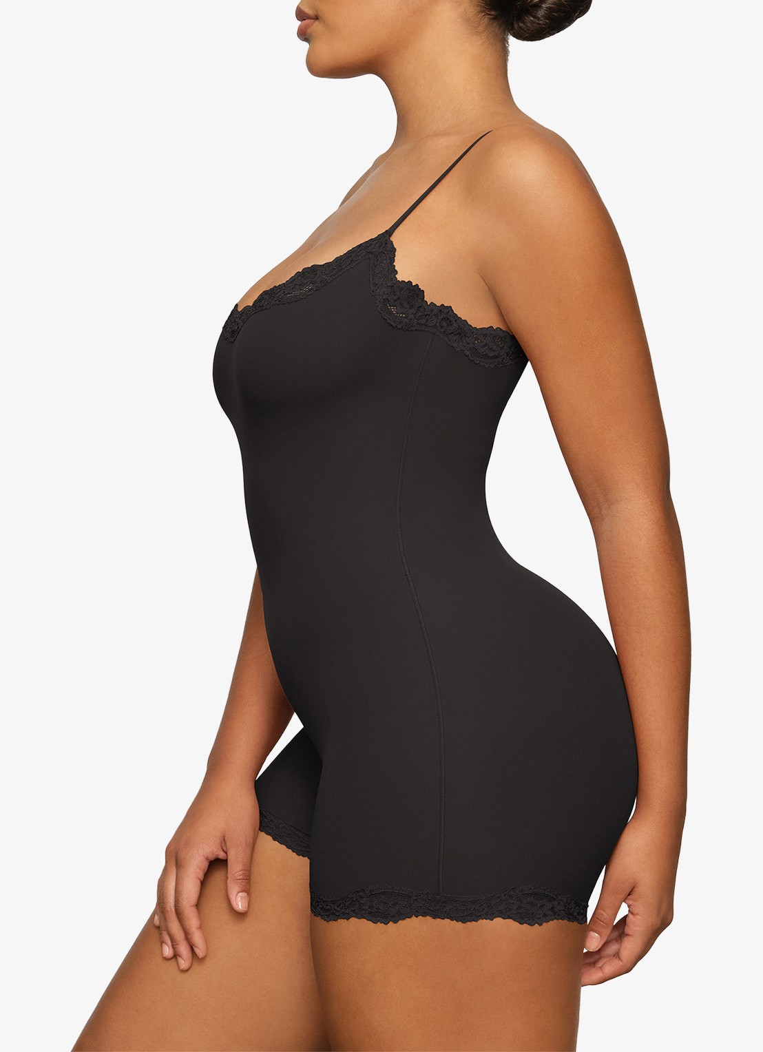 SKIMS Fits Everybody playsuit met details van kant - detail 4 zwart