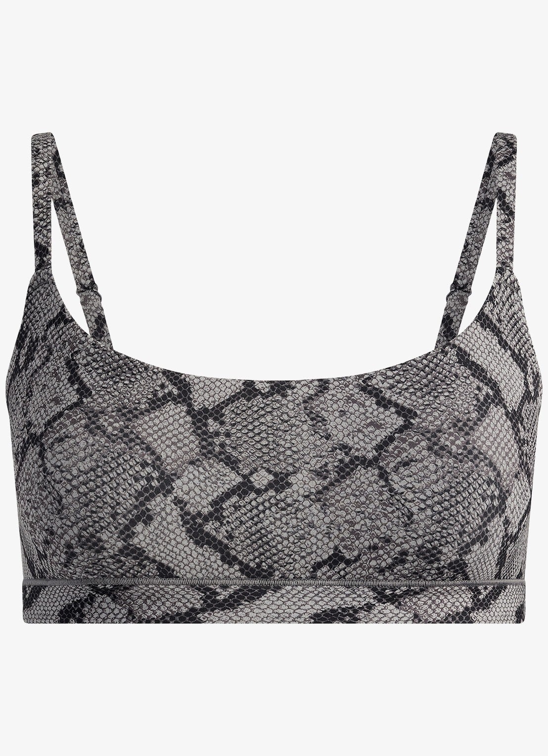 SKIMS Fits Everybody Scoop bralette met print - voorkant 2 shadow snake print