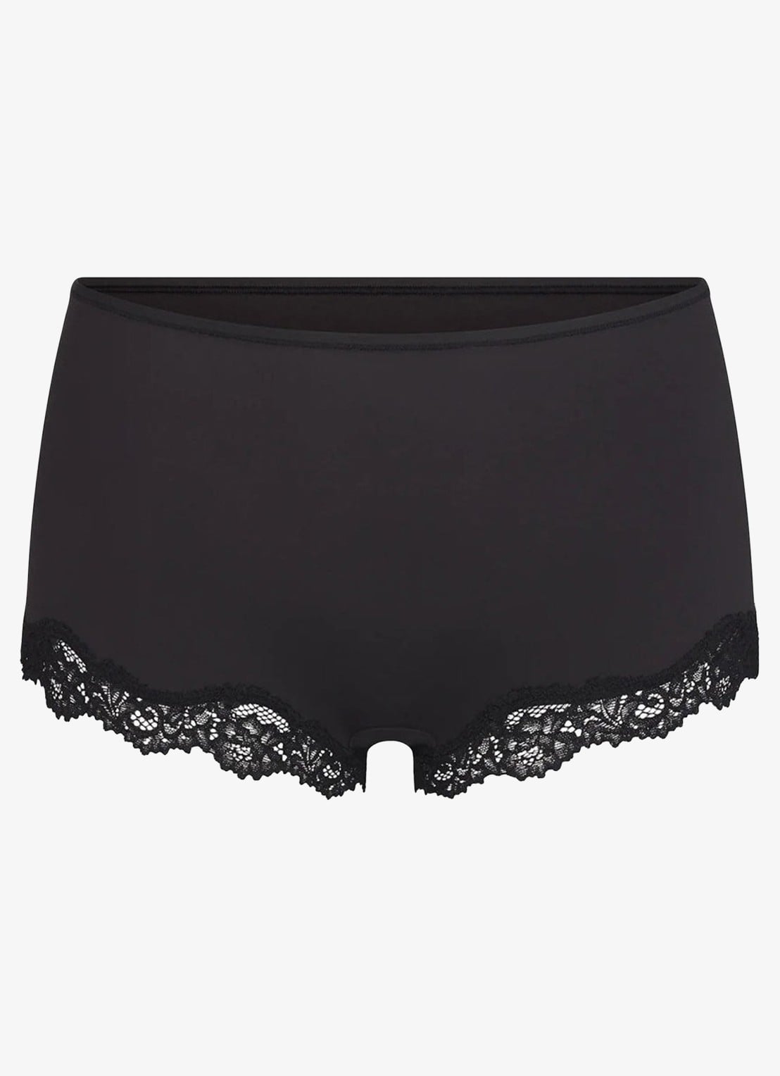 SKIMS Fits Everybody shorty met details van kant - voorkant 4 zwart