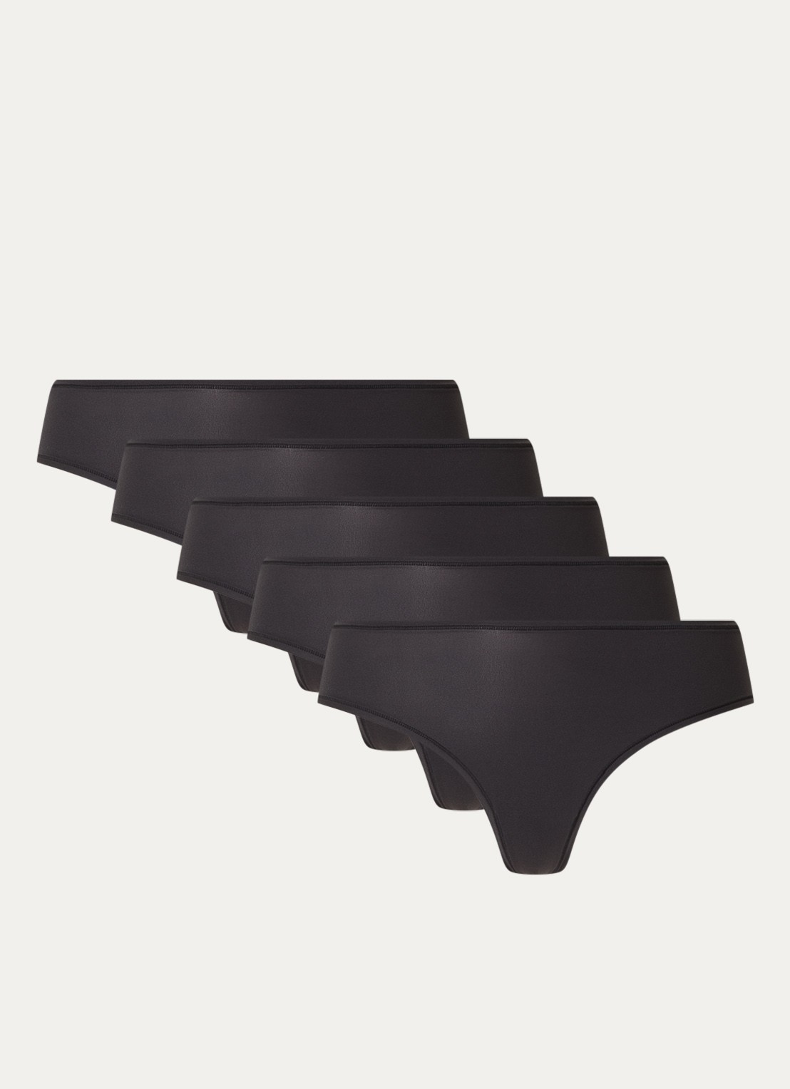 SKIMS Fits Everybody string in 5-pack - voorkant zwart