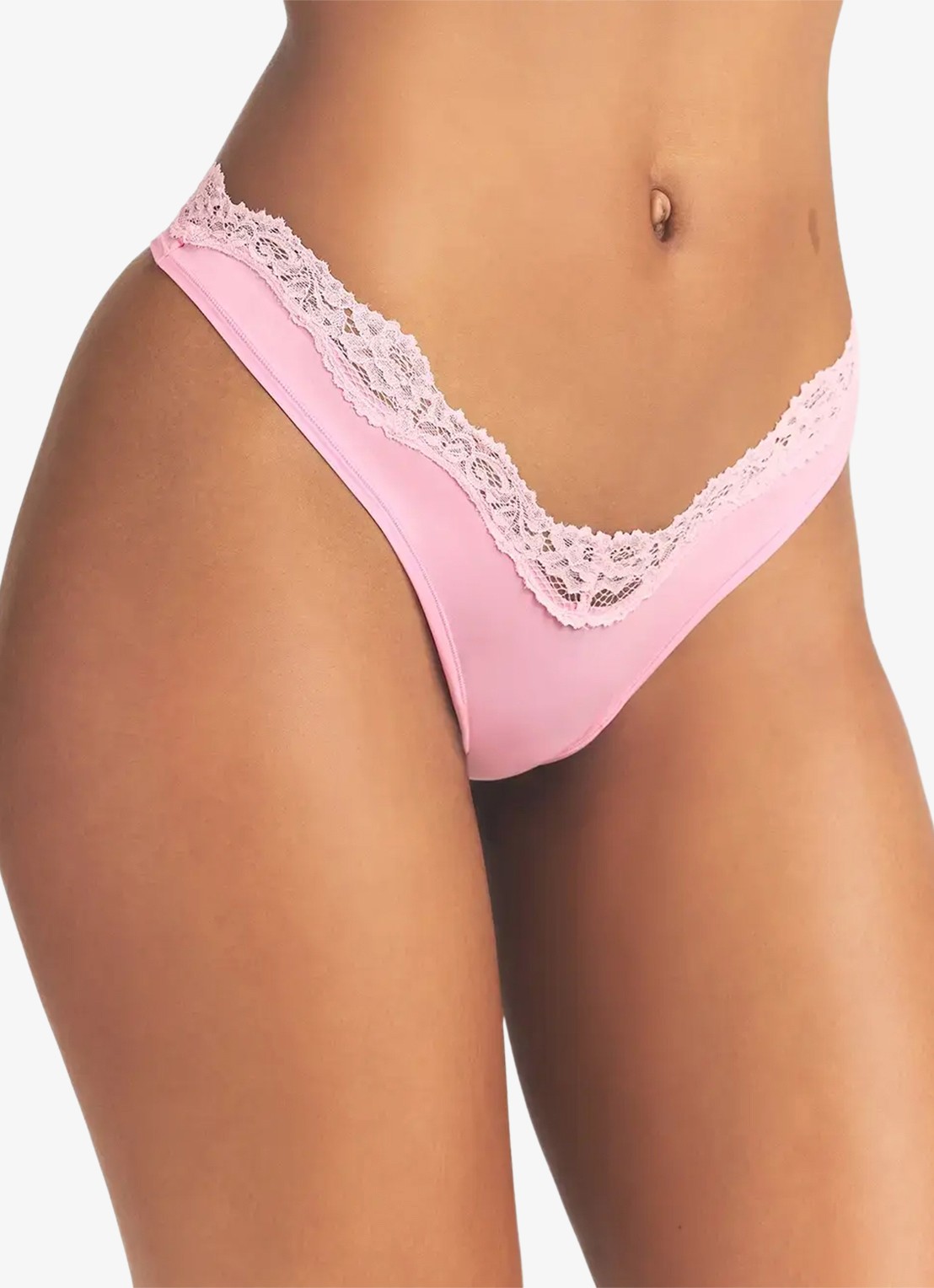 SKIMS Fits Everybody string met details van kant  - detail 6 roze