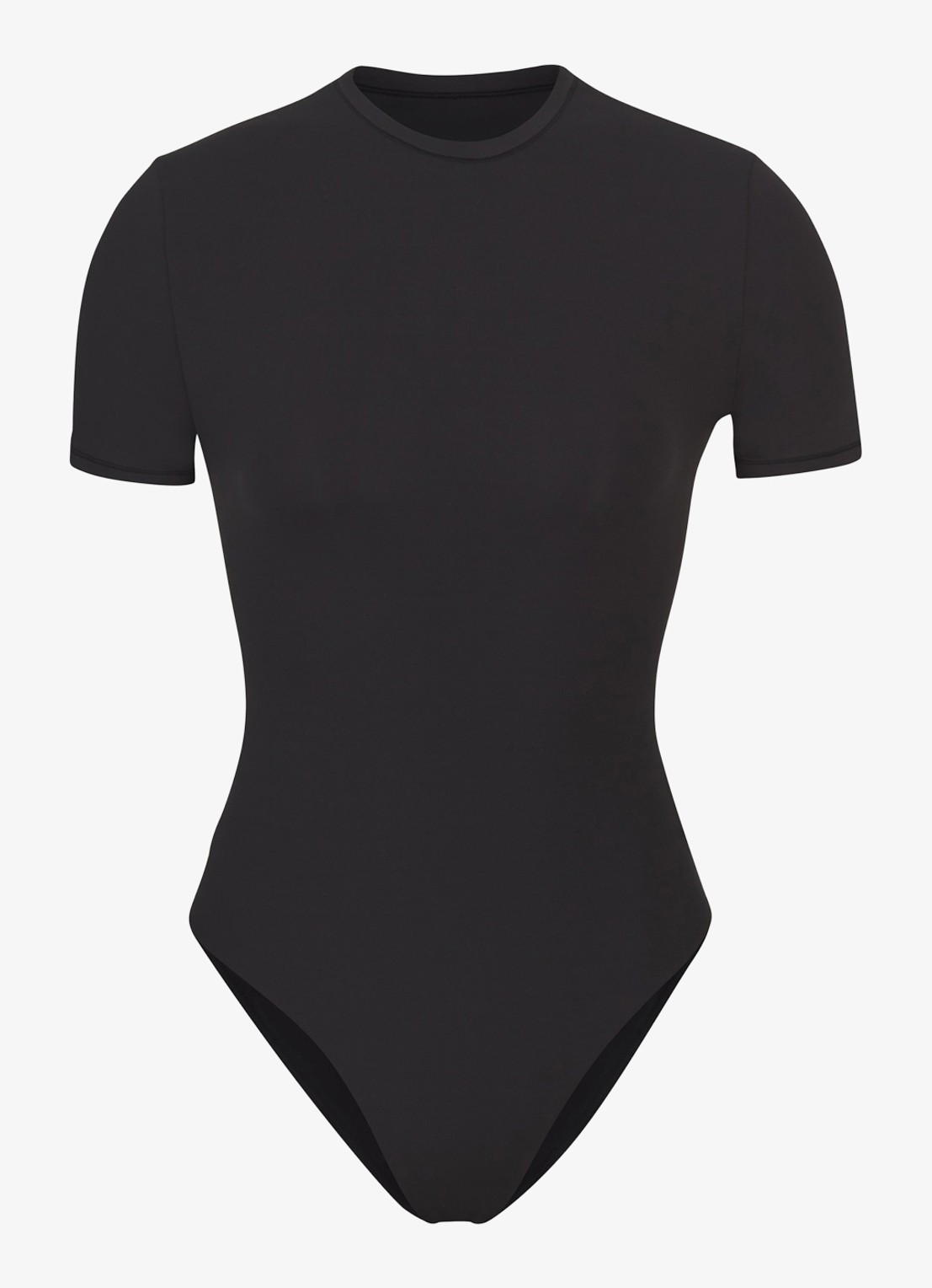 SKIMS Fits Everybody T-shirt body met ronde hals  - voorkant zwart