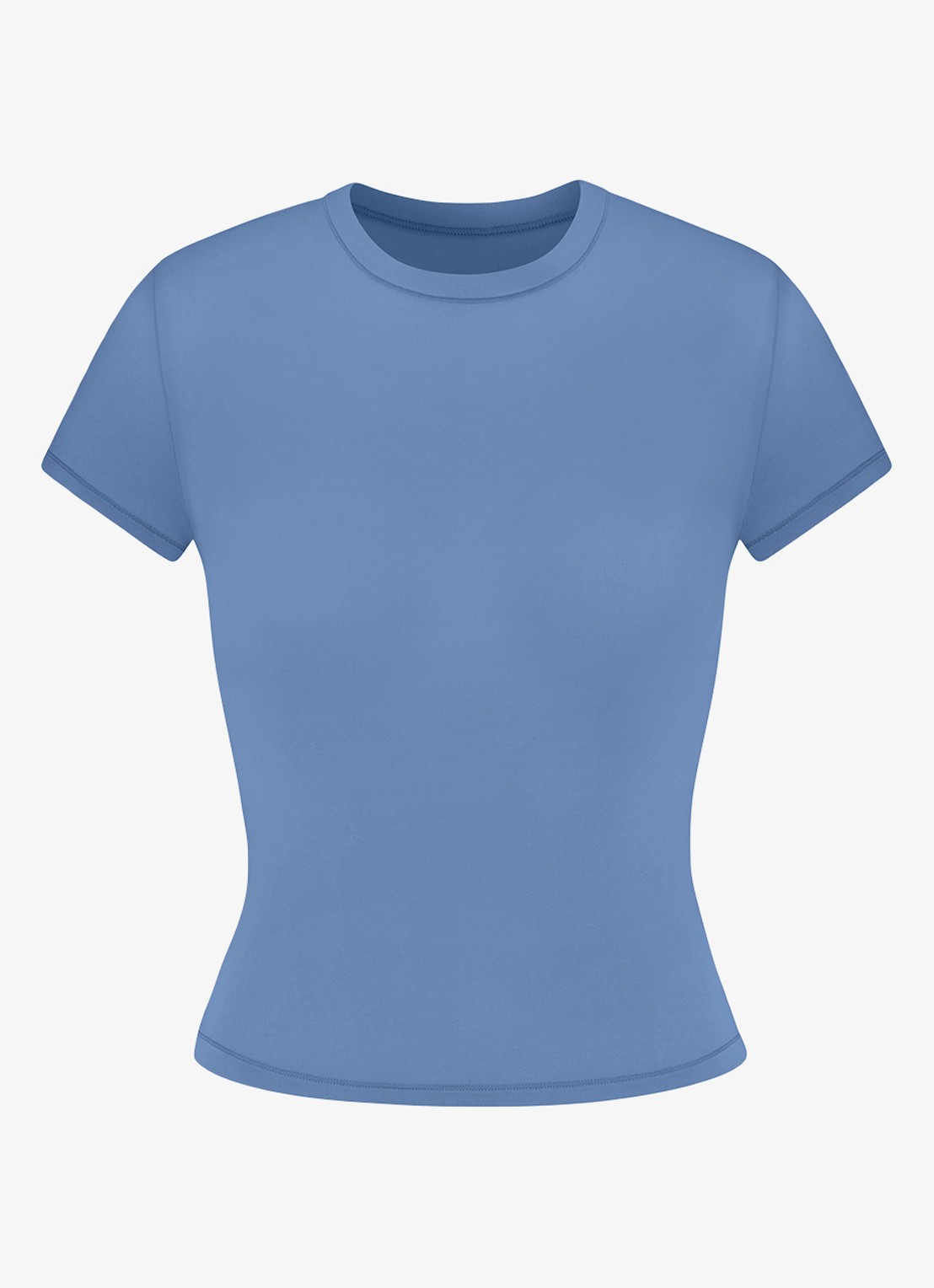 SKIMS Fits Everybody T-shirt met ronde hals - voorkant 2 arctic