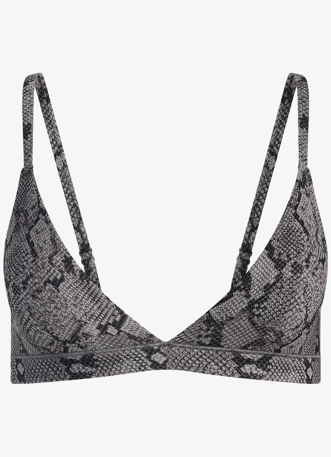 SKIMS Fits Everybody Triangle bralette met print - voorkant shadow snake print