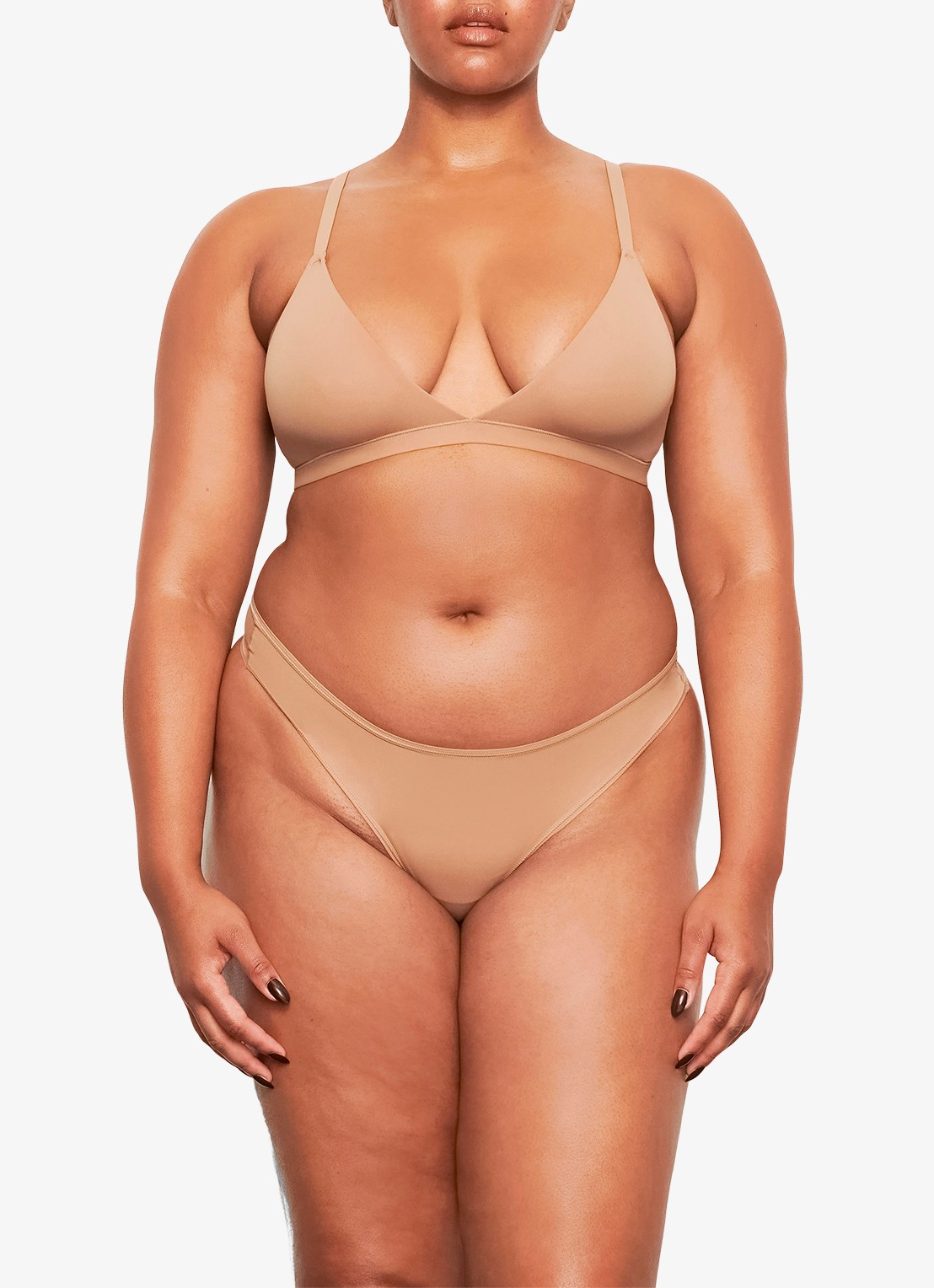 SKIMS Fits Everybody triangle bralette - detail 3 taupe