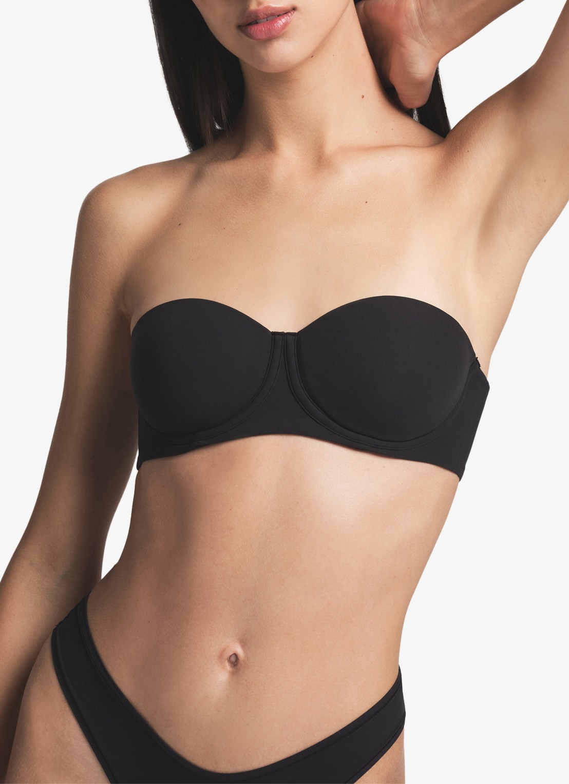 SKIMS Fits Everybody voorgevormde strapless bh met afneembare bandjes - detail 3 zwart