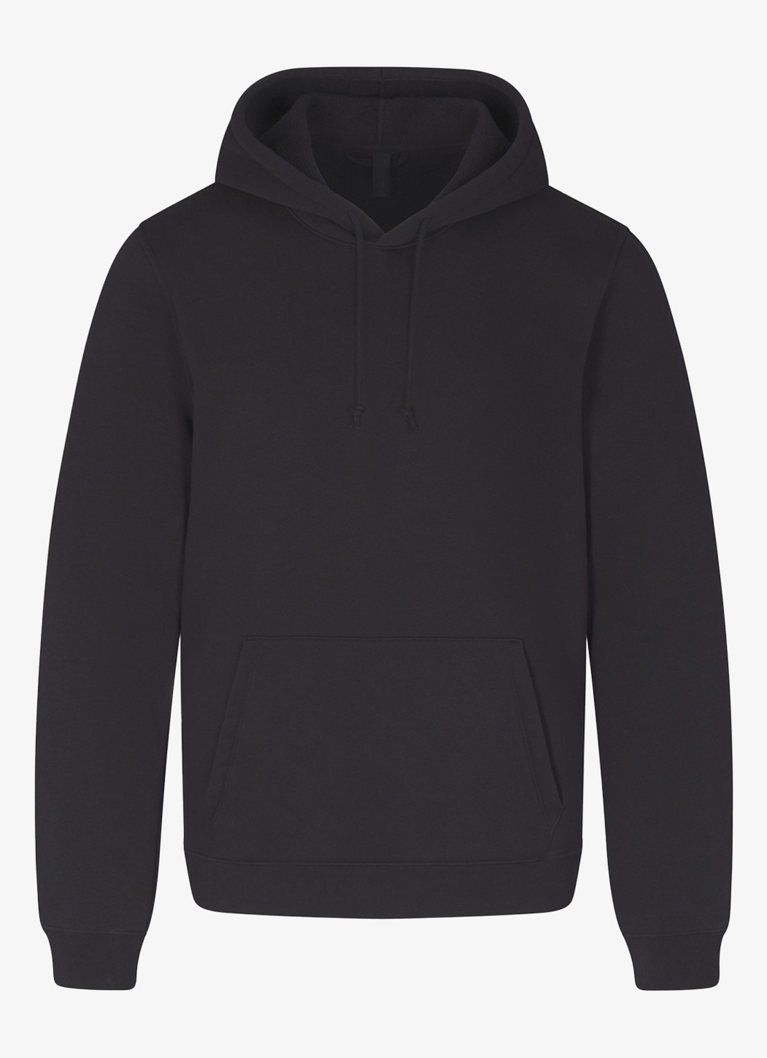 SKIMS Fleece Lounge hoodie met kangoeroezak  - voorkant 2 zwart