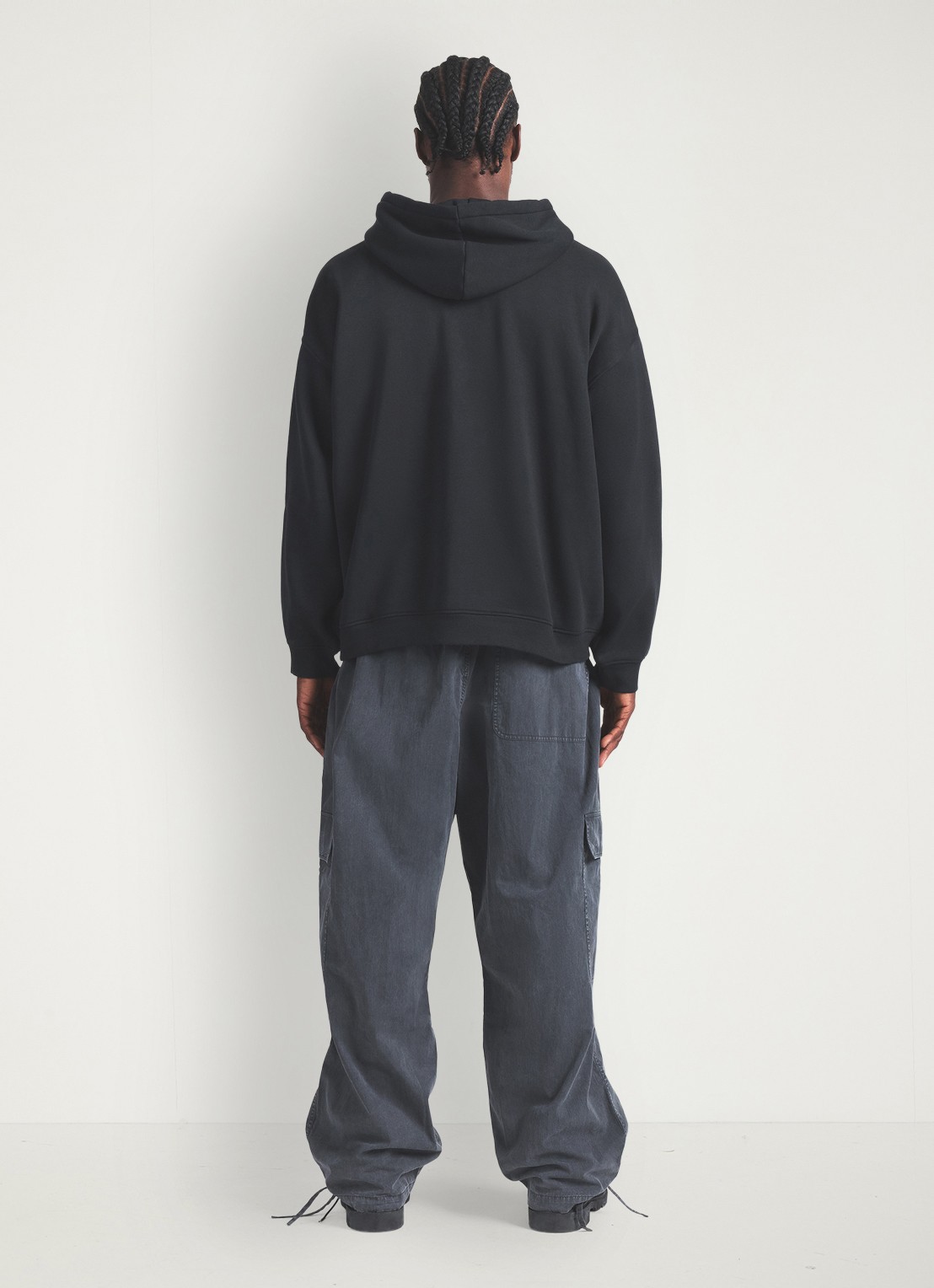 SKIMS Fleece Lounge hoodie met kangoeroezak - achterkant 3 washed onyx