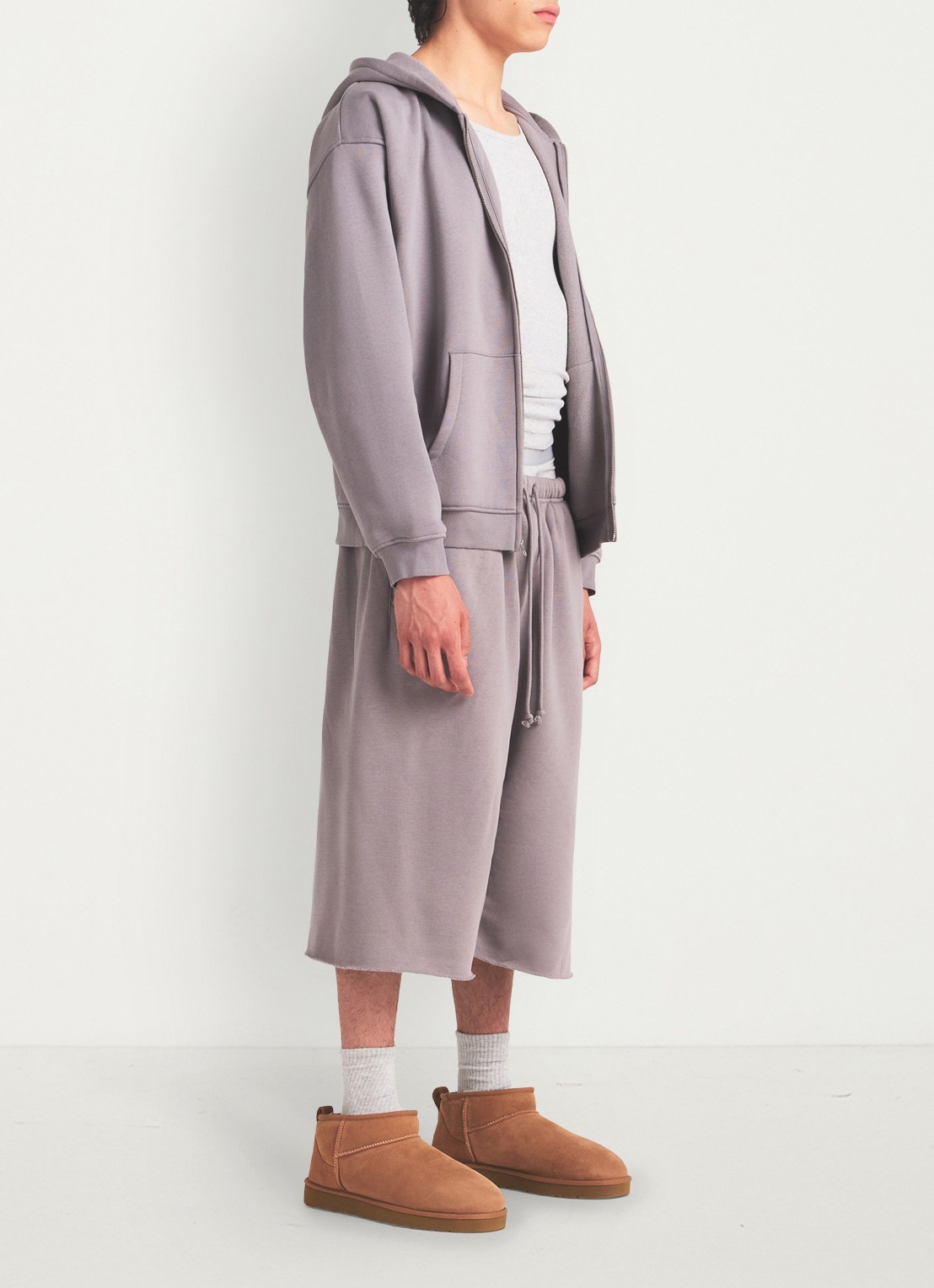 SKIMS Fleece Lounge hoodie met steekzakken - detail 2 shadow