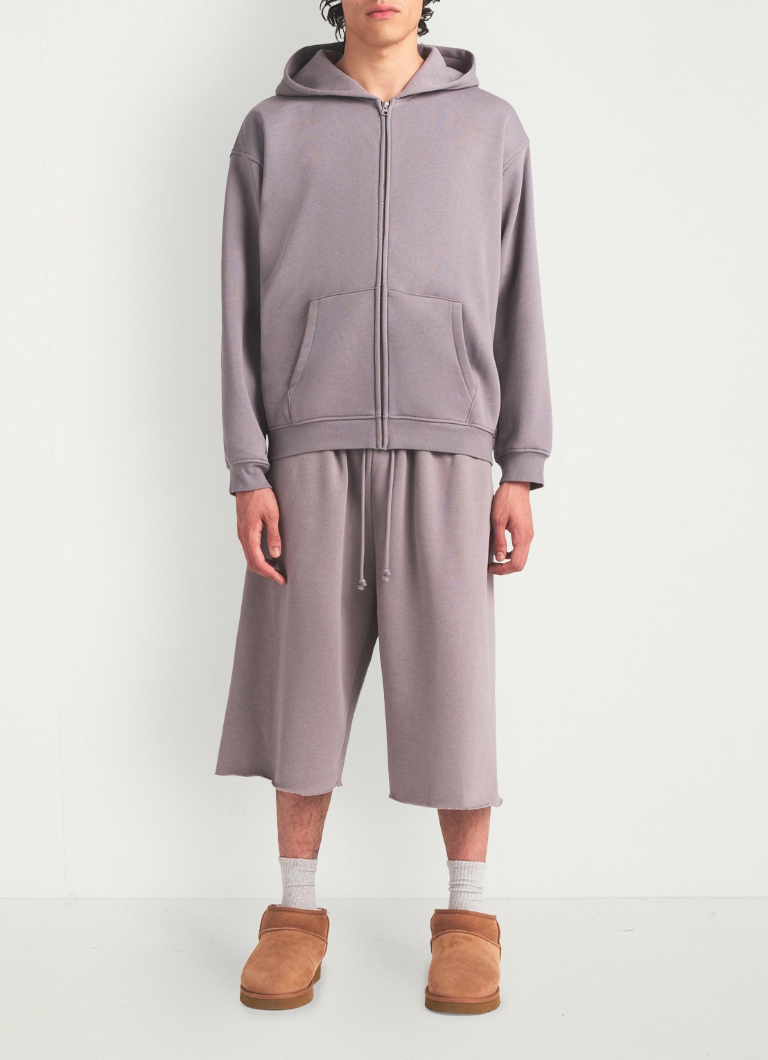 SKIMS Fleece Lounge hoodie met steekzakken - detail 3 shadow