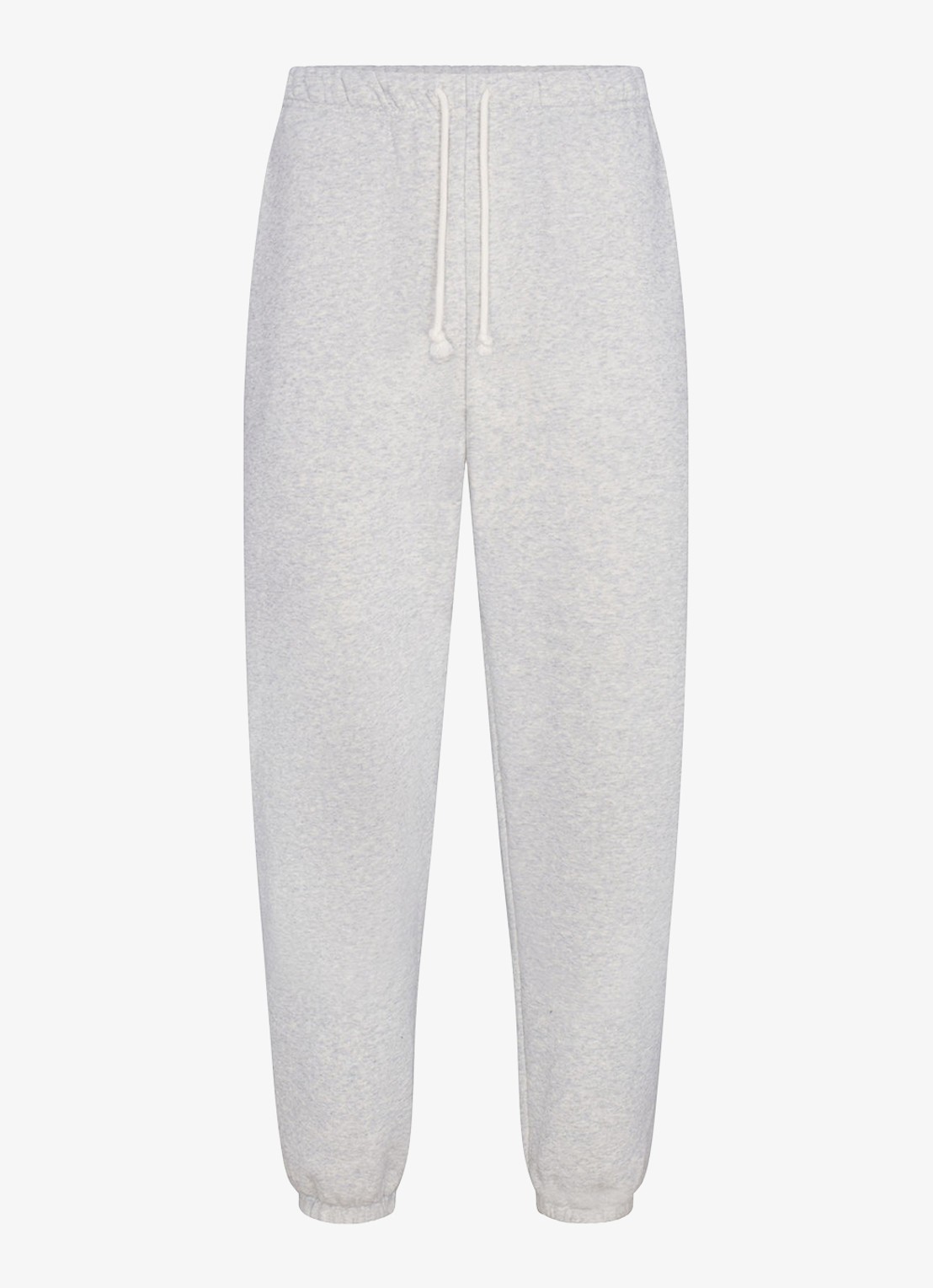 SKIMS Fleece Lounge joggingsbroek met steekzakken - voorkant 2 light heather grey