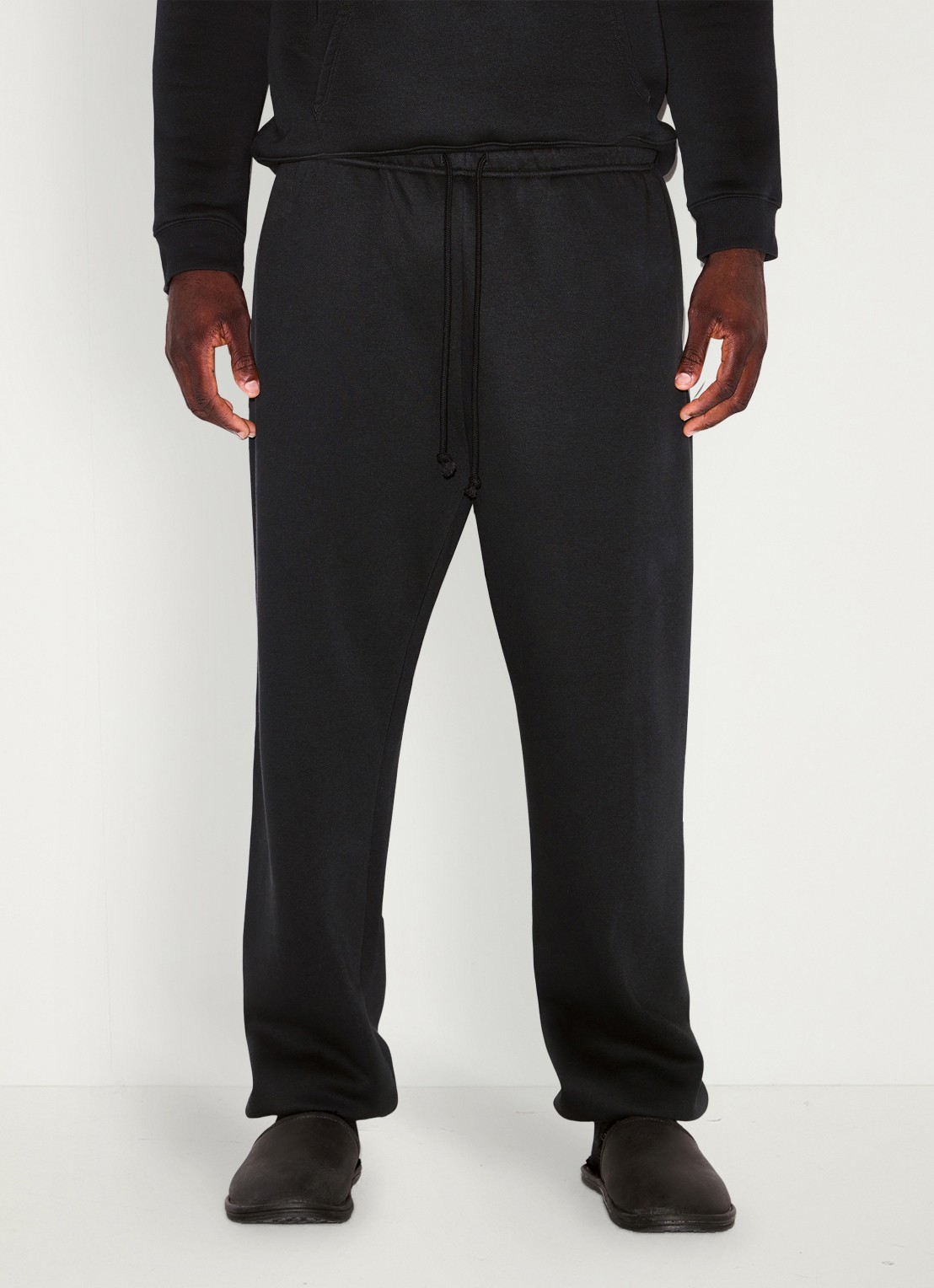 SKIMS Fleece Lounge joggingsbroek met steekzakken - detail 2 washed onyx