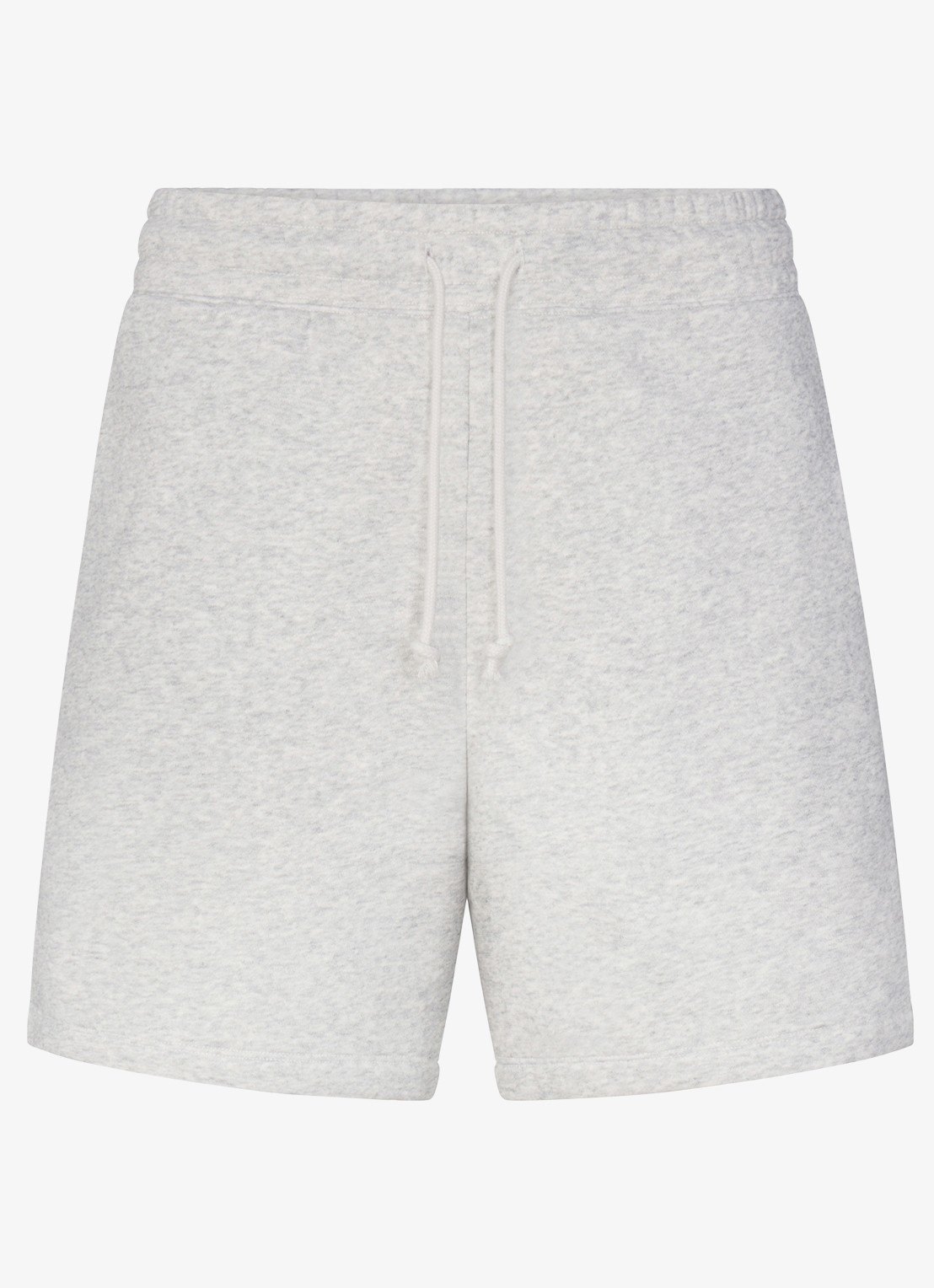 SKIMS Fleece Lounge straight fit korte loungebroek  - voorkant 5 lichtgrijs