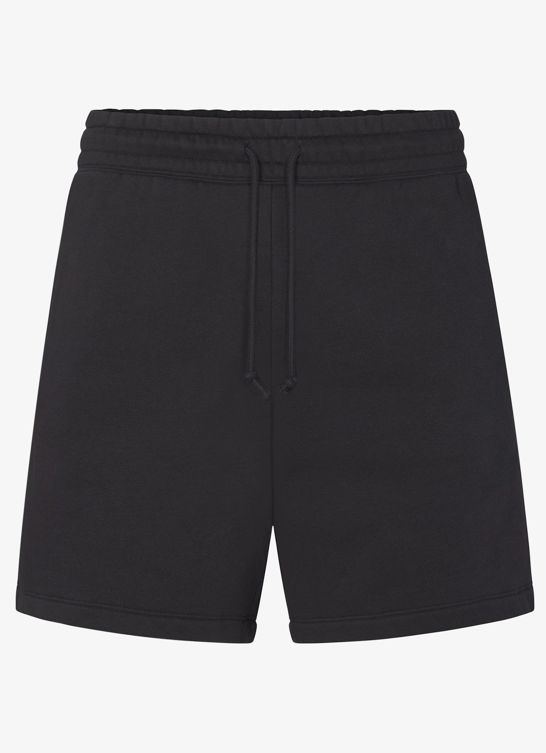 SKIMS Fleece Lounge straight fit korte loungebroek  - voorkant 3 zwart