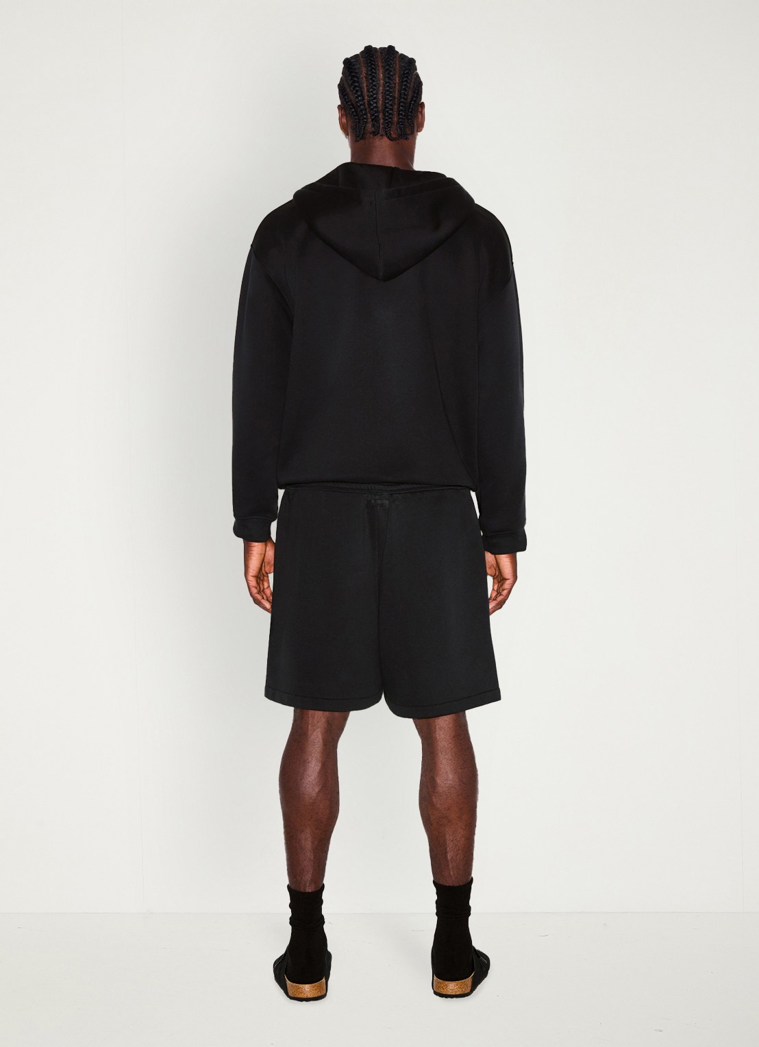 SKIMS Fleece Lounge vest met capuchon - achterkant 5 washed onyx