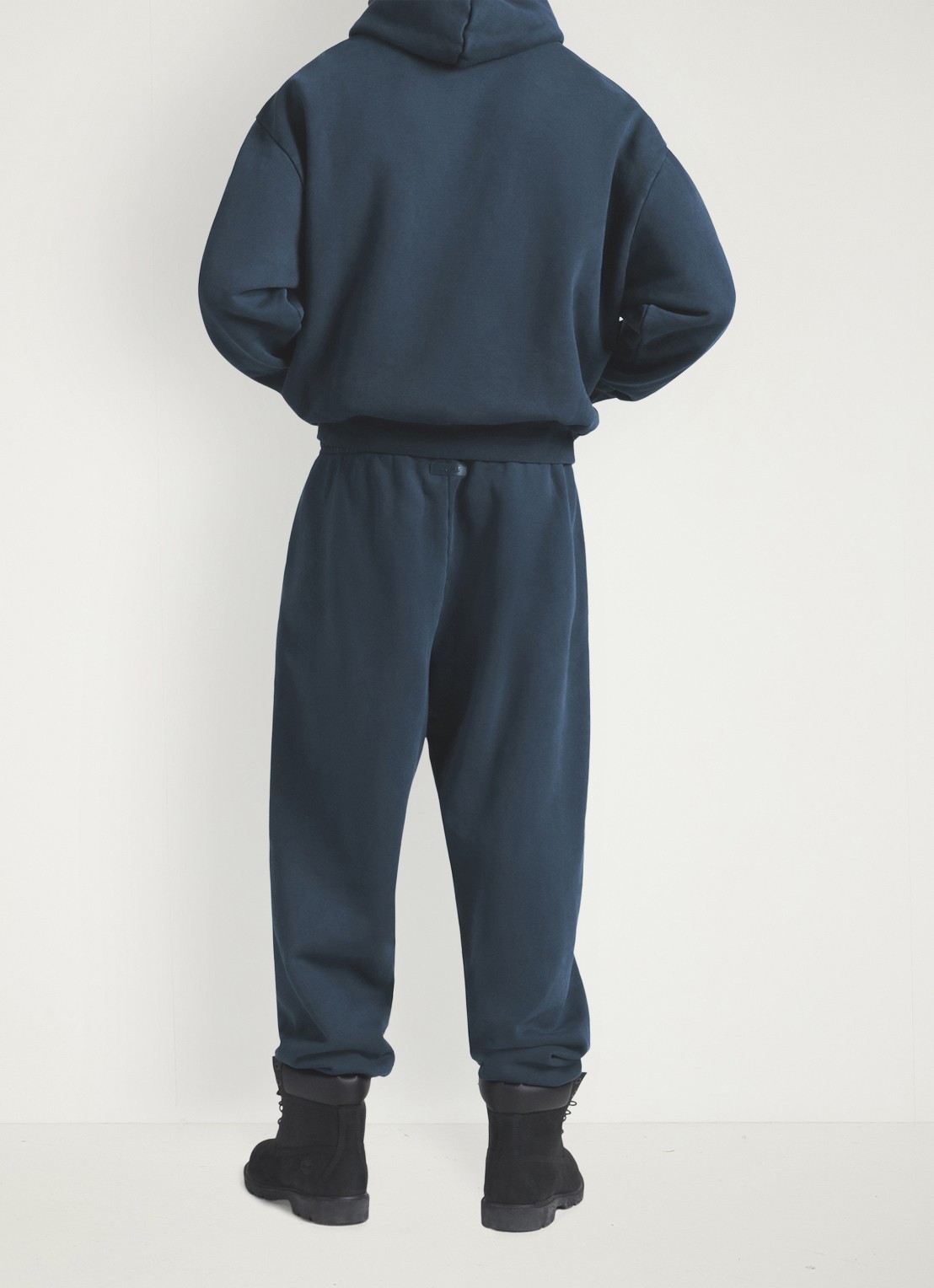 SKIMS Heavy Fleece hoodie met steekzakken - achterkant navy