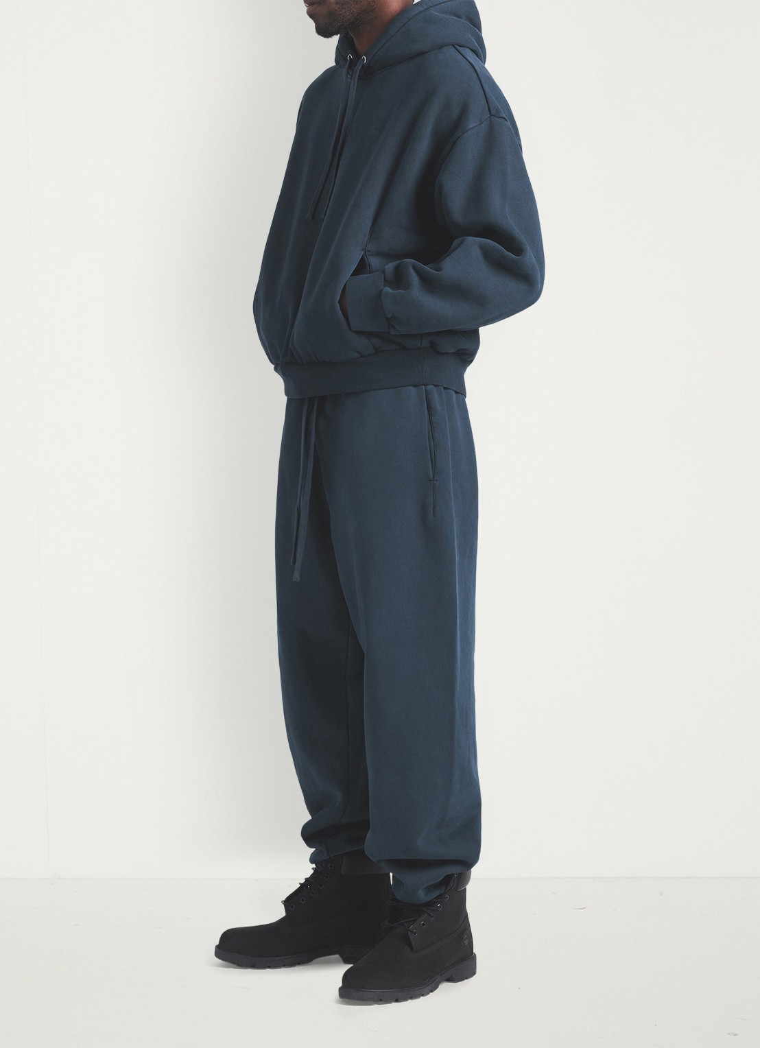 SKIMS Heavy Fleece hoodie met steekzakken - detail 5 navy