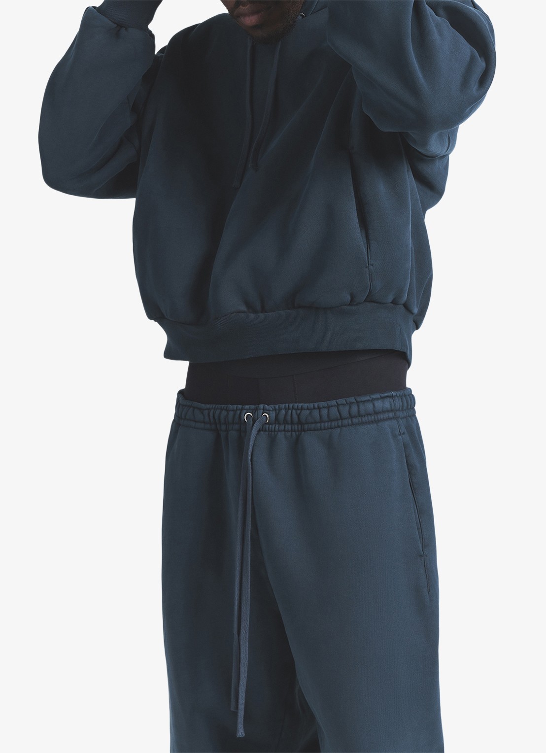 SKIMS Heavy Fleece hoodie met steekzakken - detail 6 navy