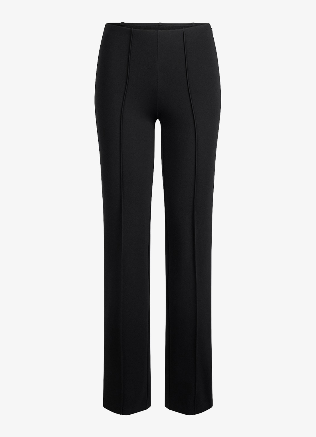 SKIMS High waist slim fit pantalon met stretch - voorkant 4 zwart