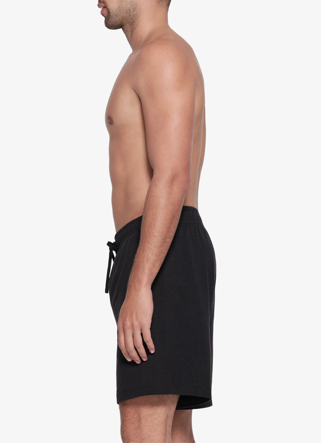 SKIMS Jersey Lounge regular fit korte joggingbroek - detail 2 obsidian