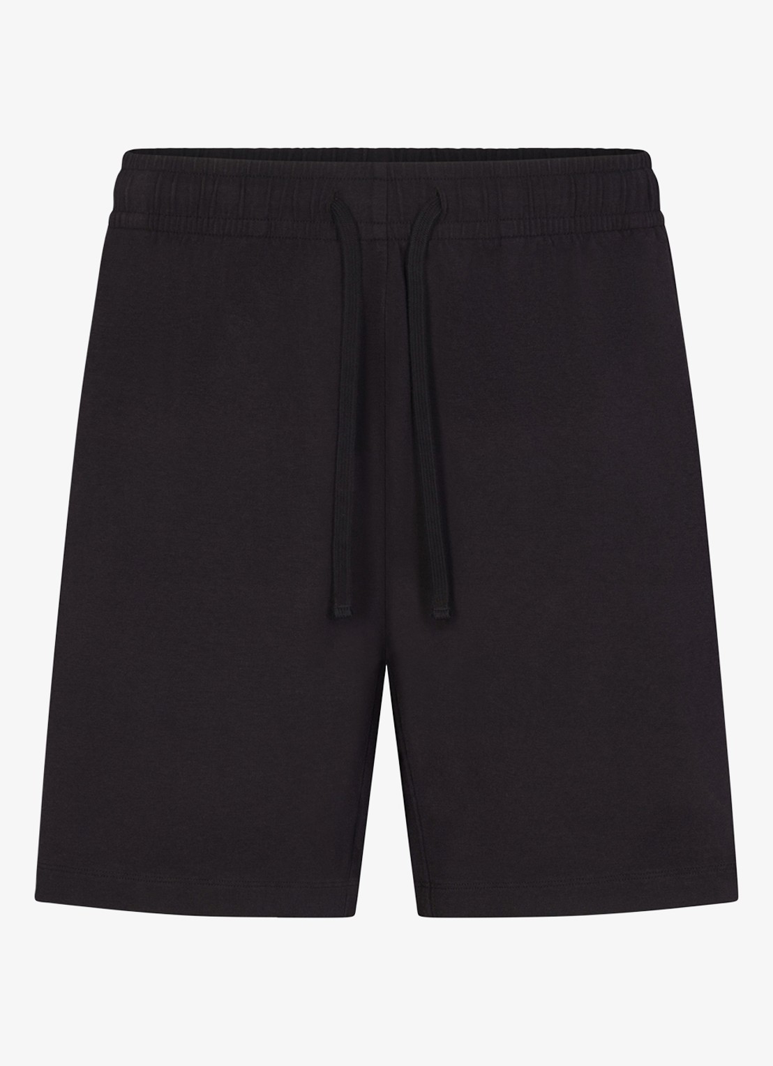 SKIMS Jersey Lounge regular fit korte joggingbroek - voorkant 3 obsidian