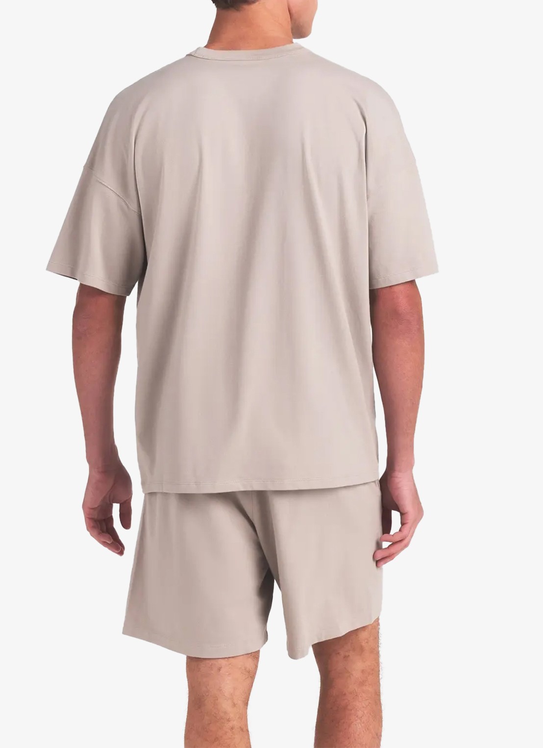 SKIMS Jersey Lounge straight fit korte jogginsbroek  - achterkant 6 beige