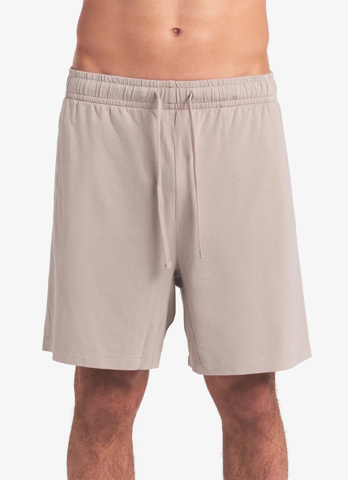 SKIMS Jersey Lounge straight fit korte jogginsbroek  - detail 4 beige