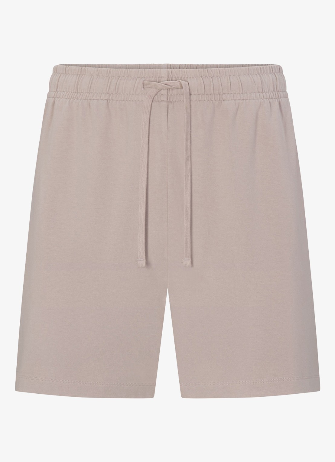 SKIMS Jersey Lounge straight fit korte jogginsbroek  - voorkant beige