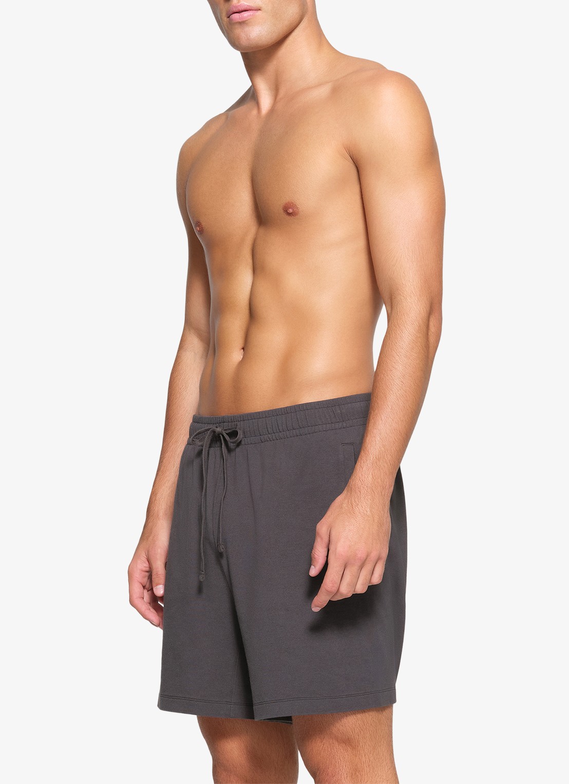 SKIMS Jersey Lounge straight fit korte jogginsbroek  - detail 2 grijs