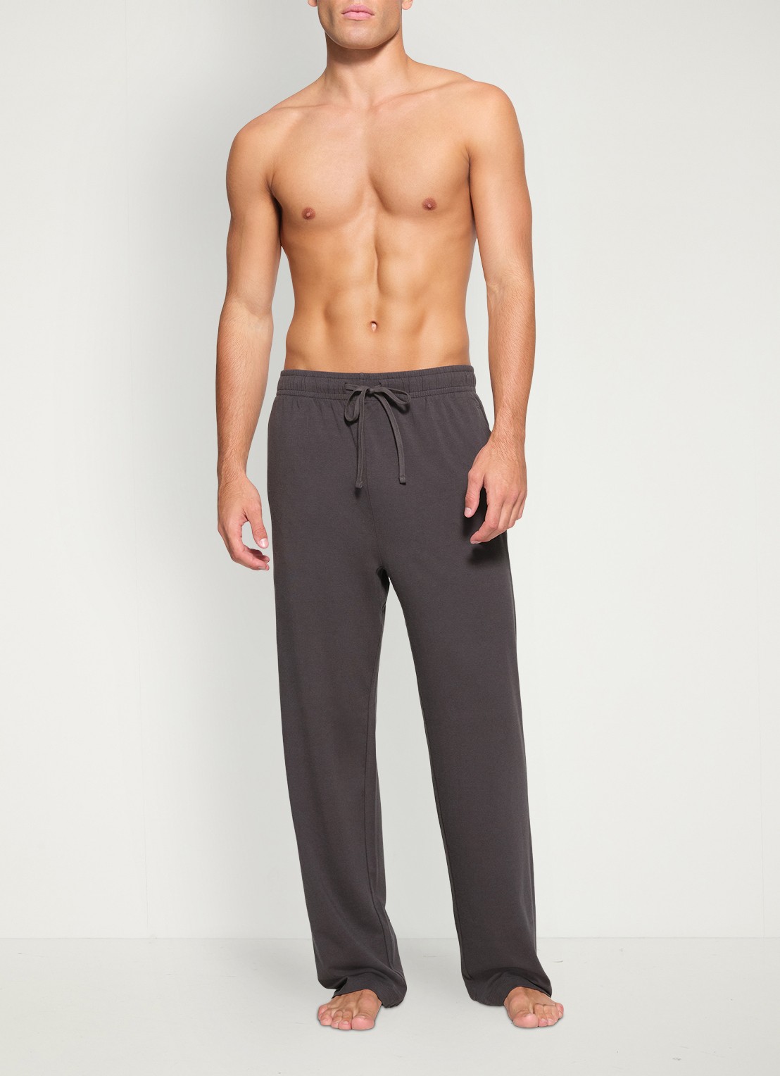 SKIMS Jersey Lounge straight fit loungebroek met steekzakken - detail 3 donkergrijs