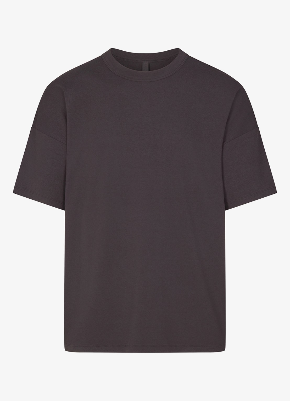 SKIMS Jersey Lounge T-shirt met ronde hals - voorkant 2 antraciet