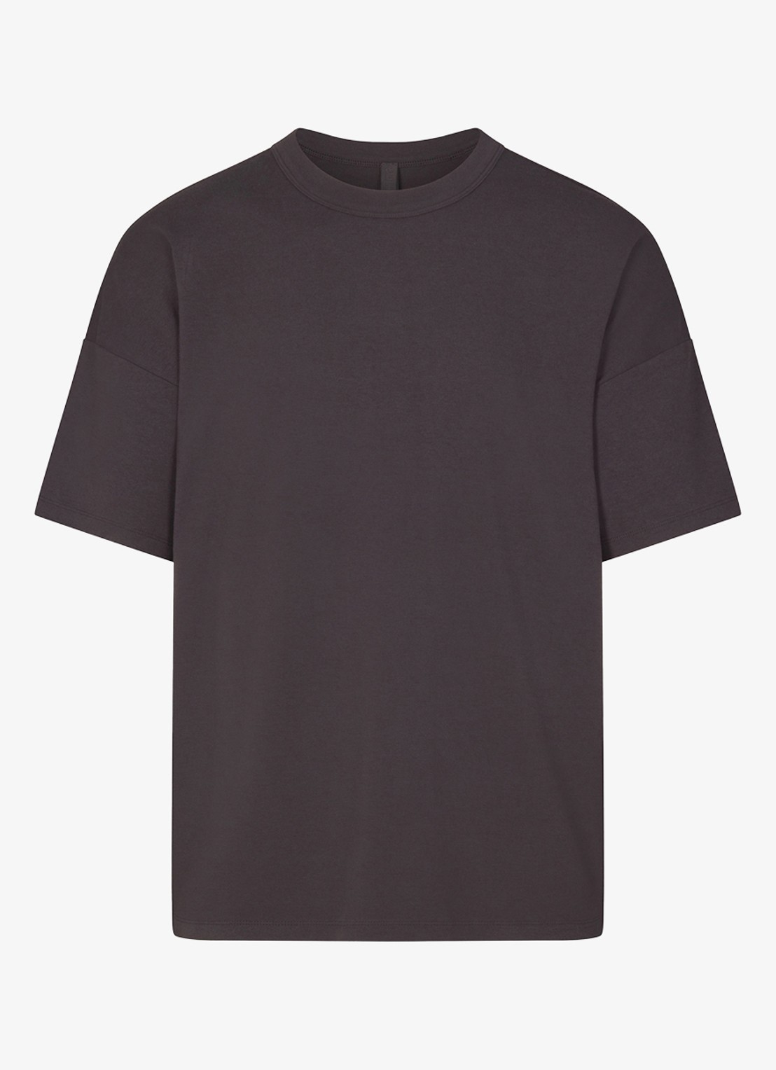 SKIMS Jersey Lounge T-shirt met ronde hals - voorkant 2 donkerbruin