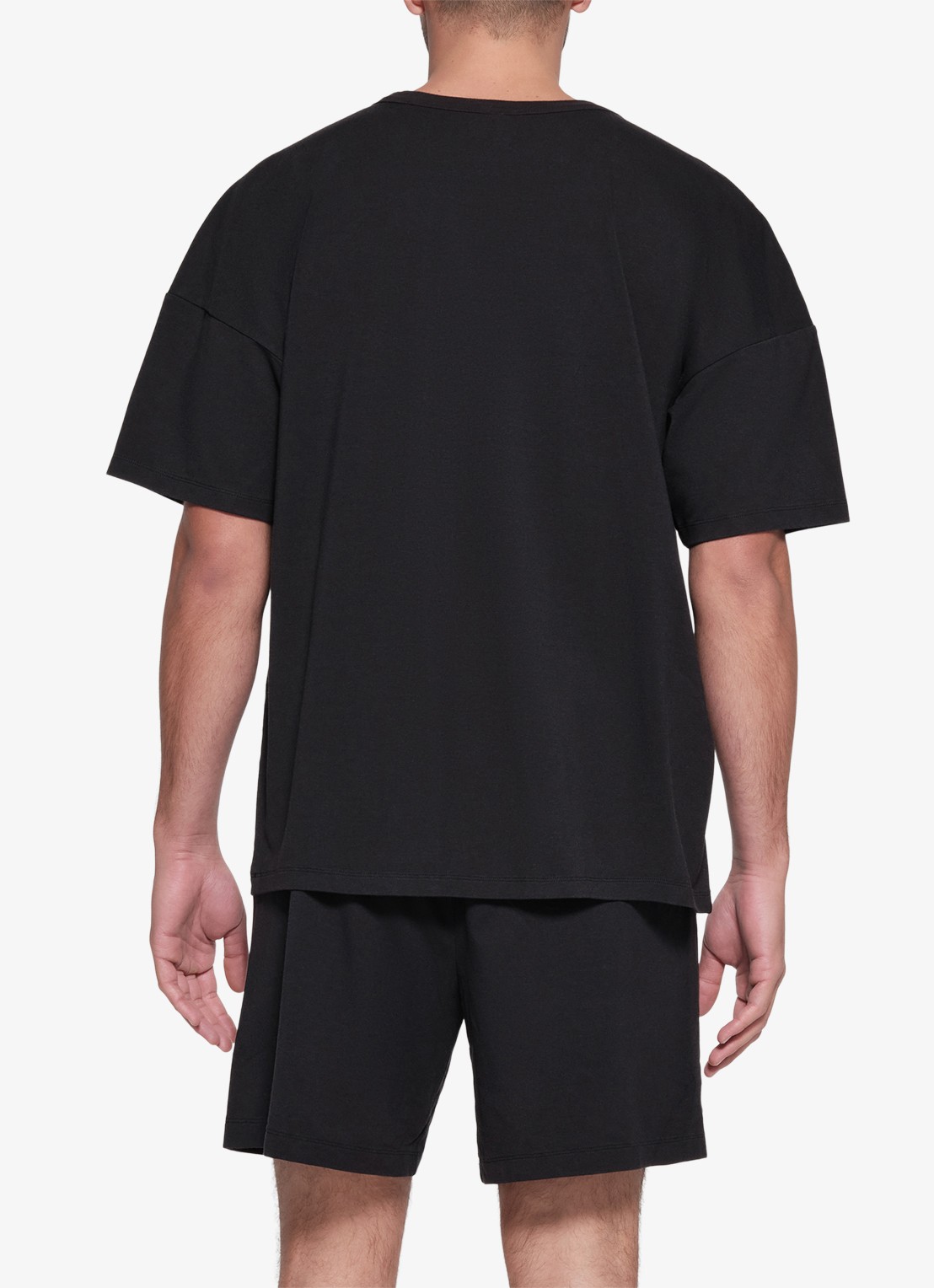 SKIMS Jersey Lounge T-shirt met ronde hals - achterkant zwart
