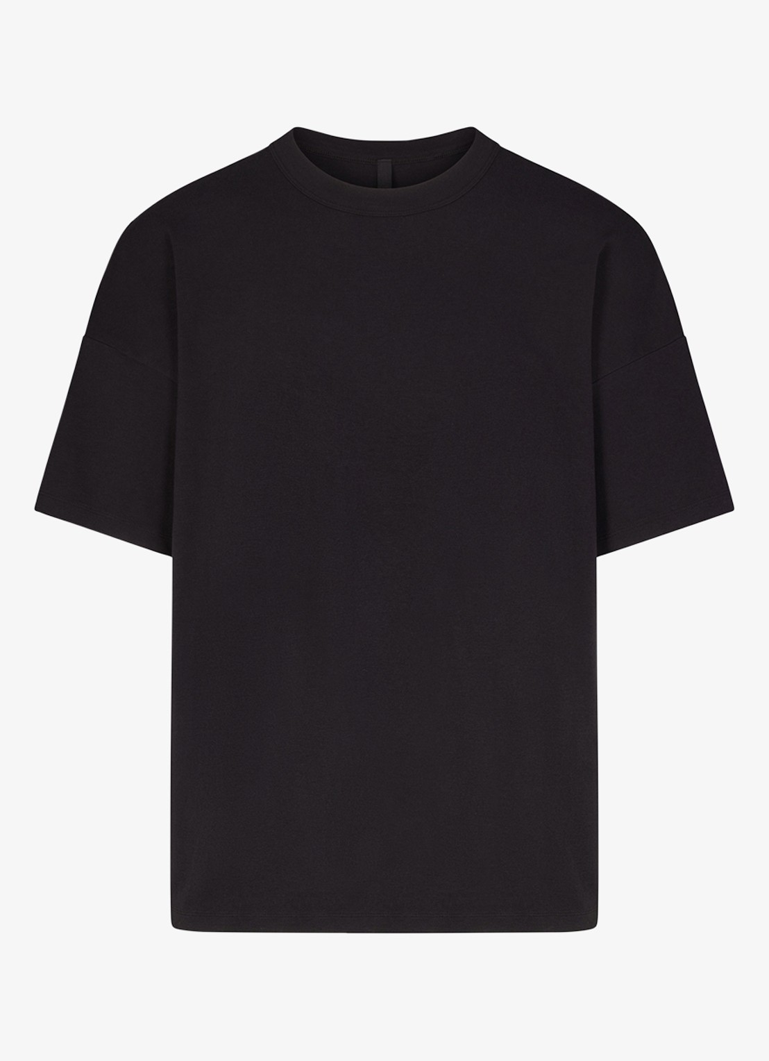 SKIMS Jersey Lounge T-shirt met ronde hals - voorkant 2 zwart