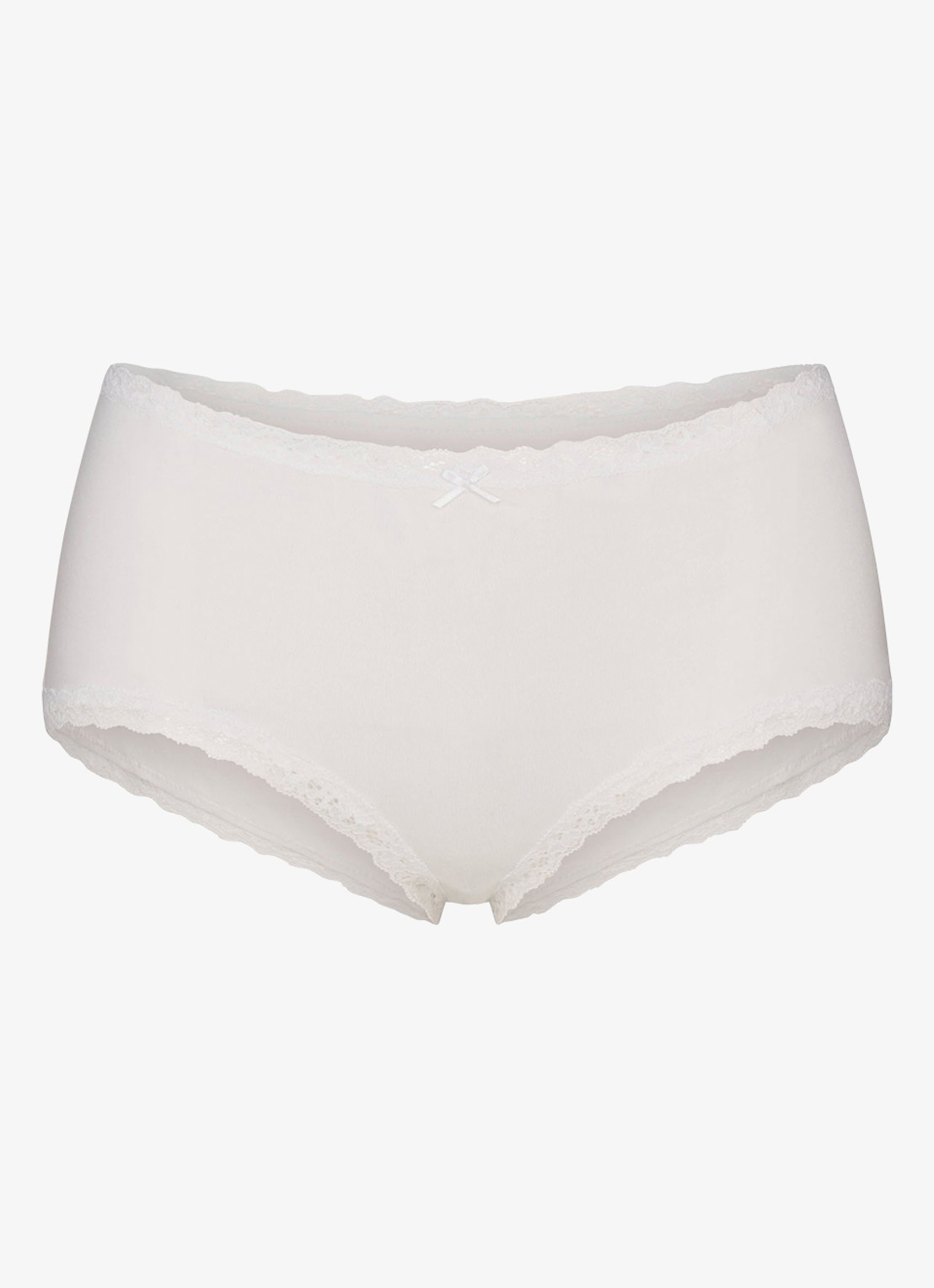 SKIMS Lightweight Cotton shorty met kant - voorkant 3 snow