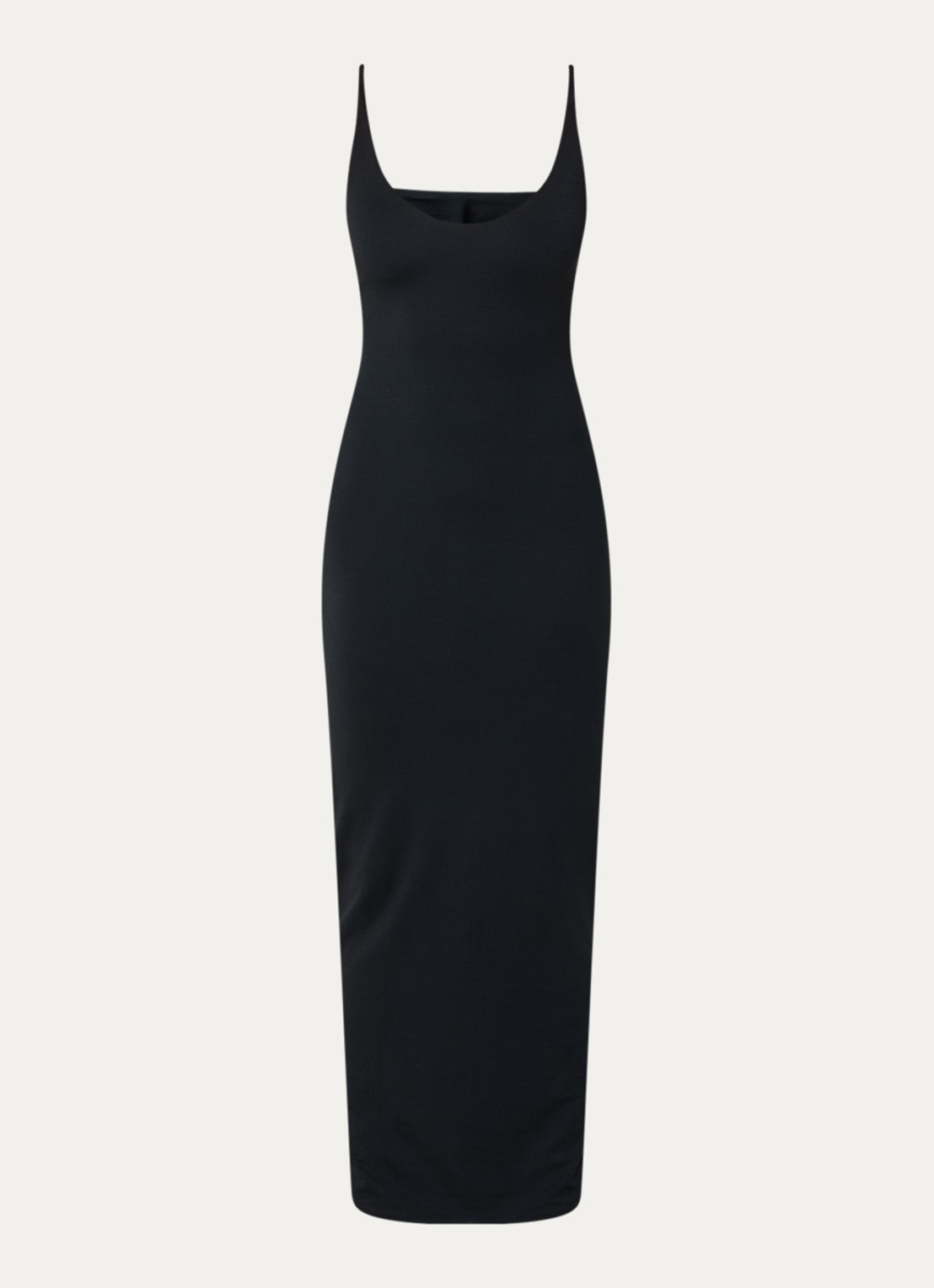 SKIMS Maxi jurk met rechthoekige hals - voorkant 3 donkerblauw