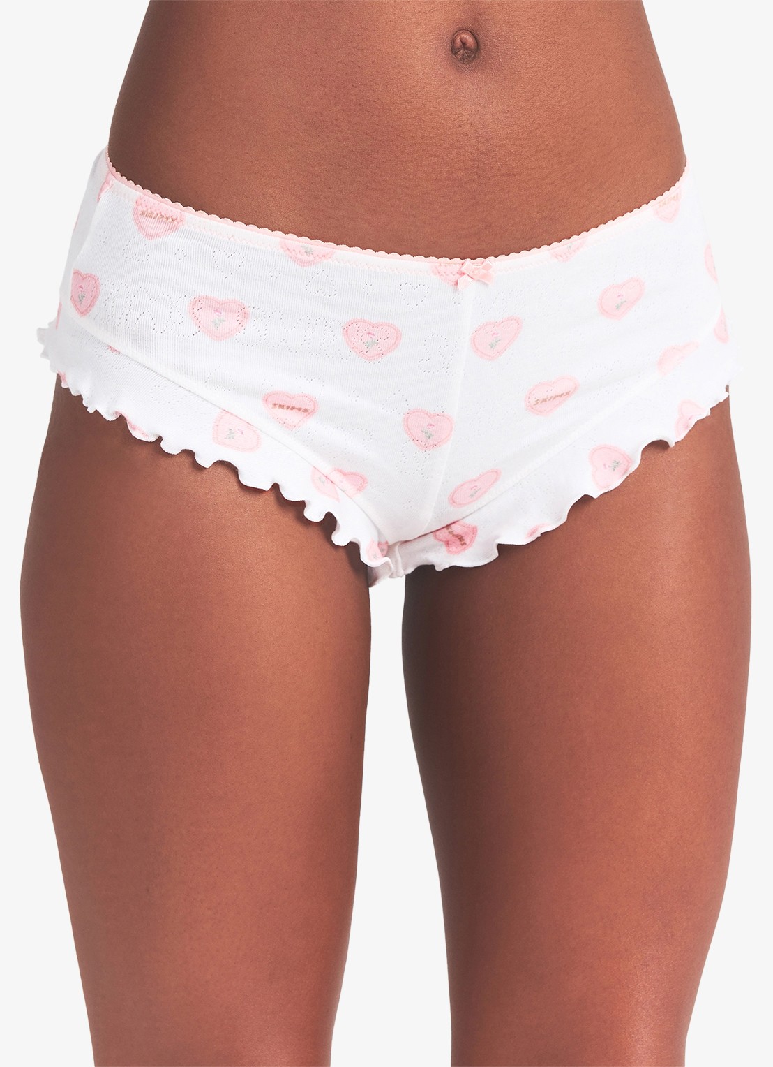 SKIMS Pointelle pyjamaset met print  - detail 5 snow lace hearts