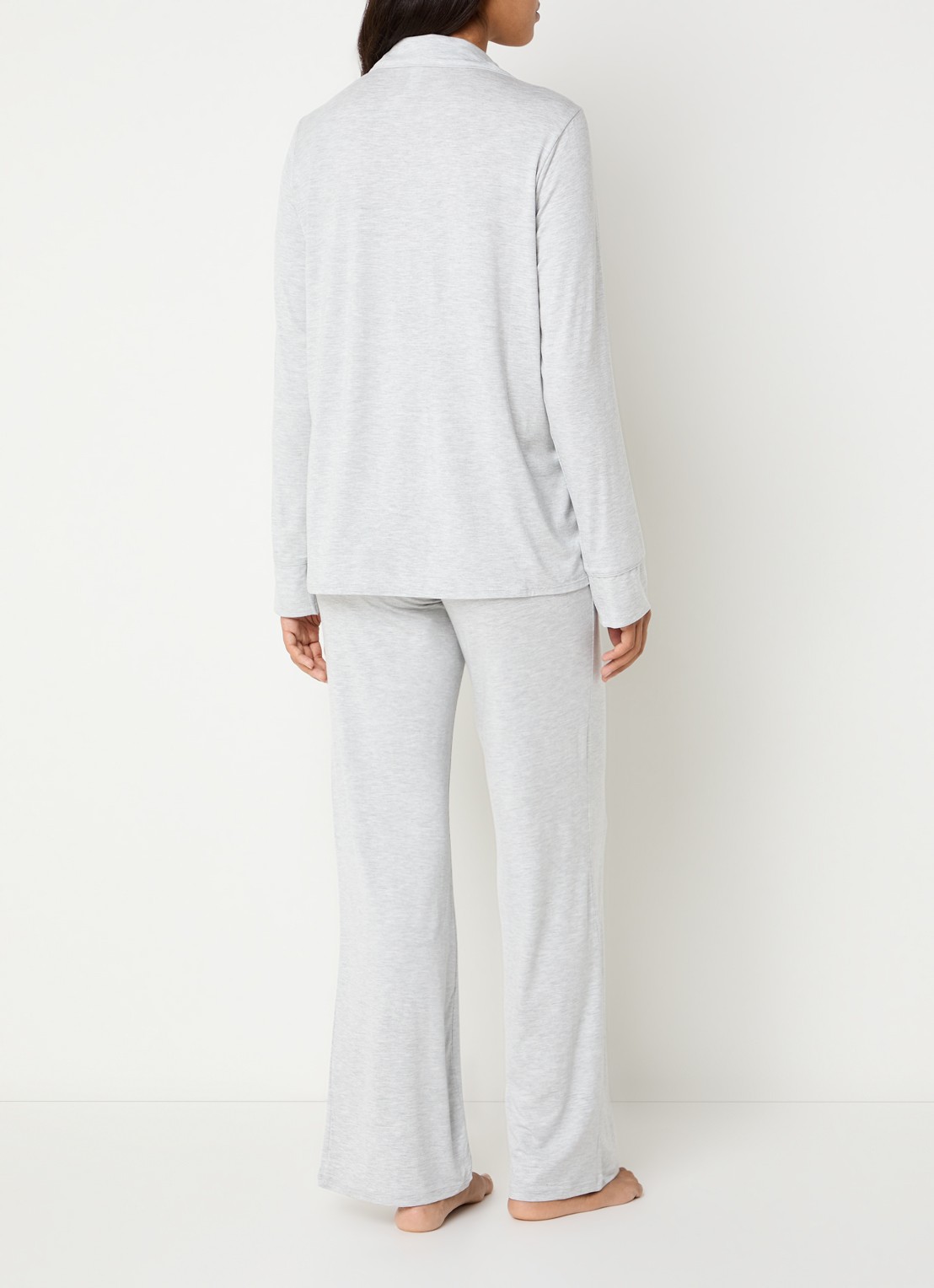SKIMS Pyjamaset met logo - achterkant 8 lichtgrijs