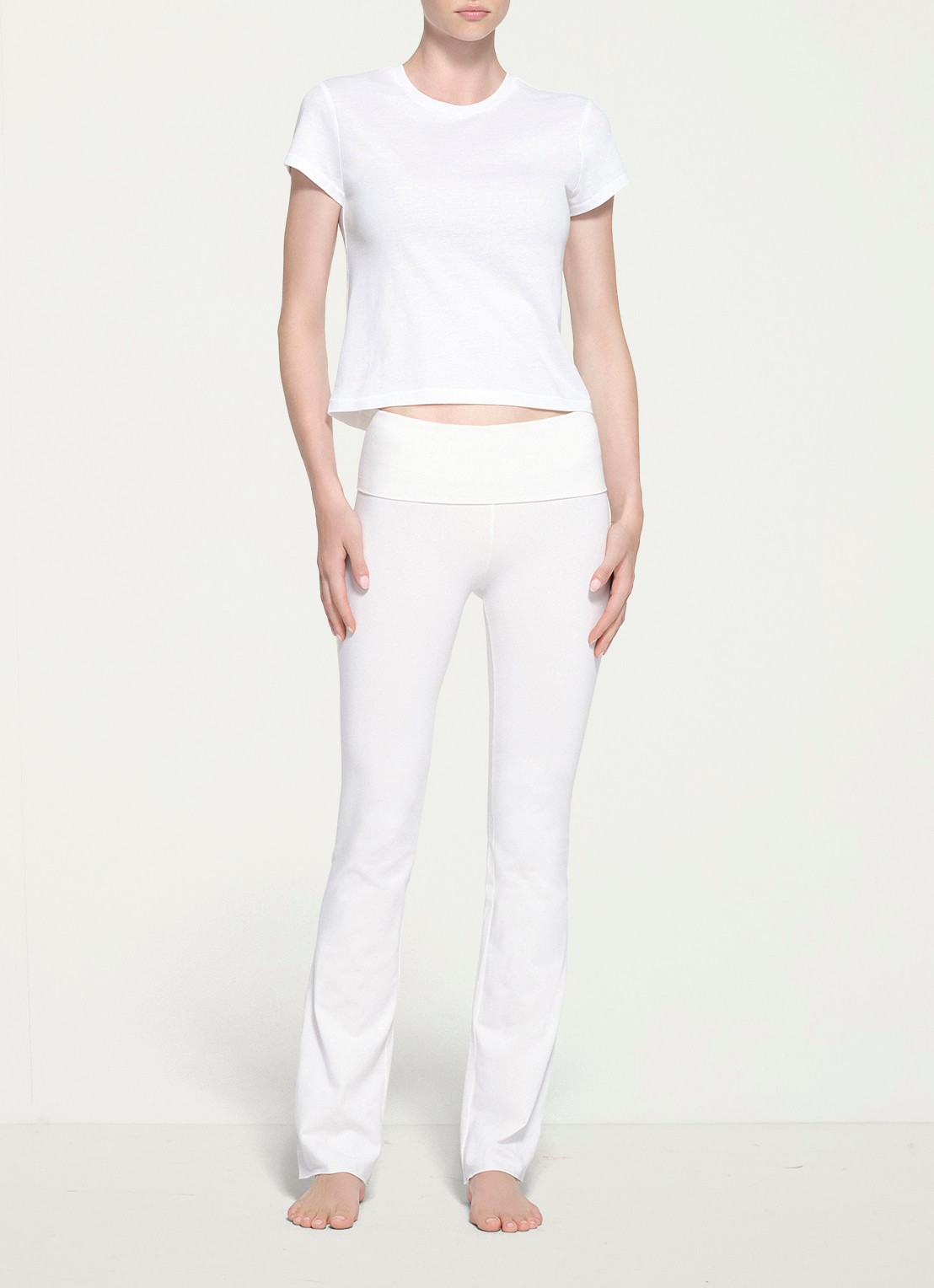 SKIMS Relaxed Tees T-shirt met ronde hals - detail 2 wit