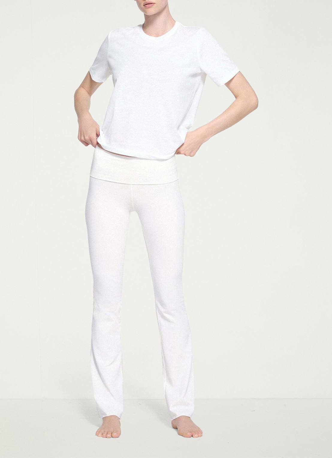 SKIMS Relaxed Tees T-shirt met ronde hals - detail 2 wit
