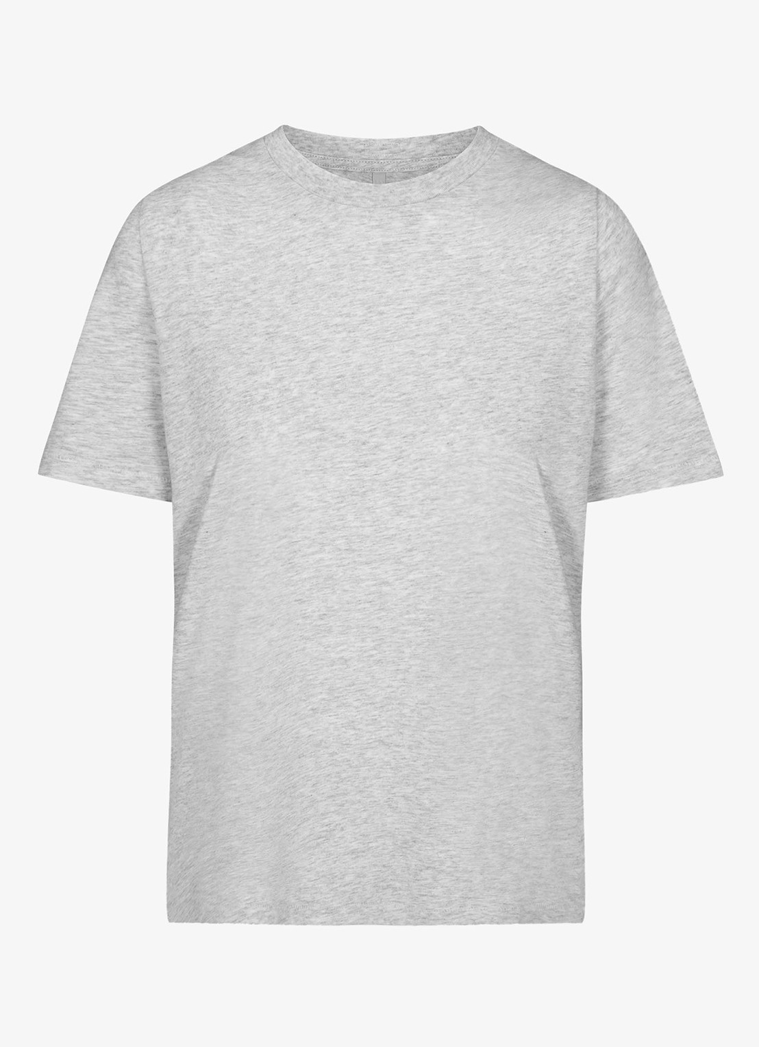 SKIMS Relaxed Tees T-shirt met ronde hals - voorkant 4 lichtgrijs