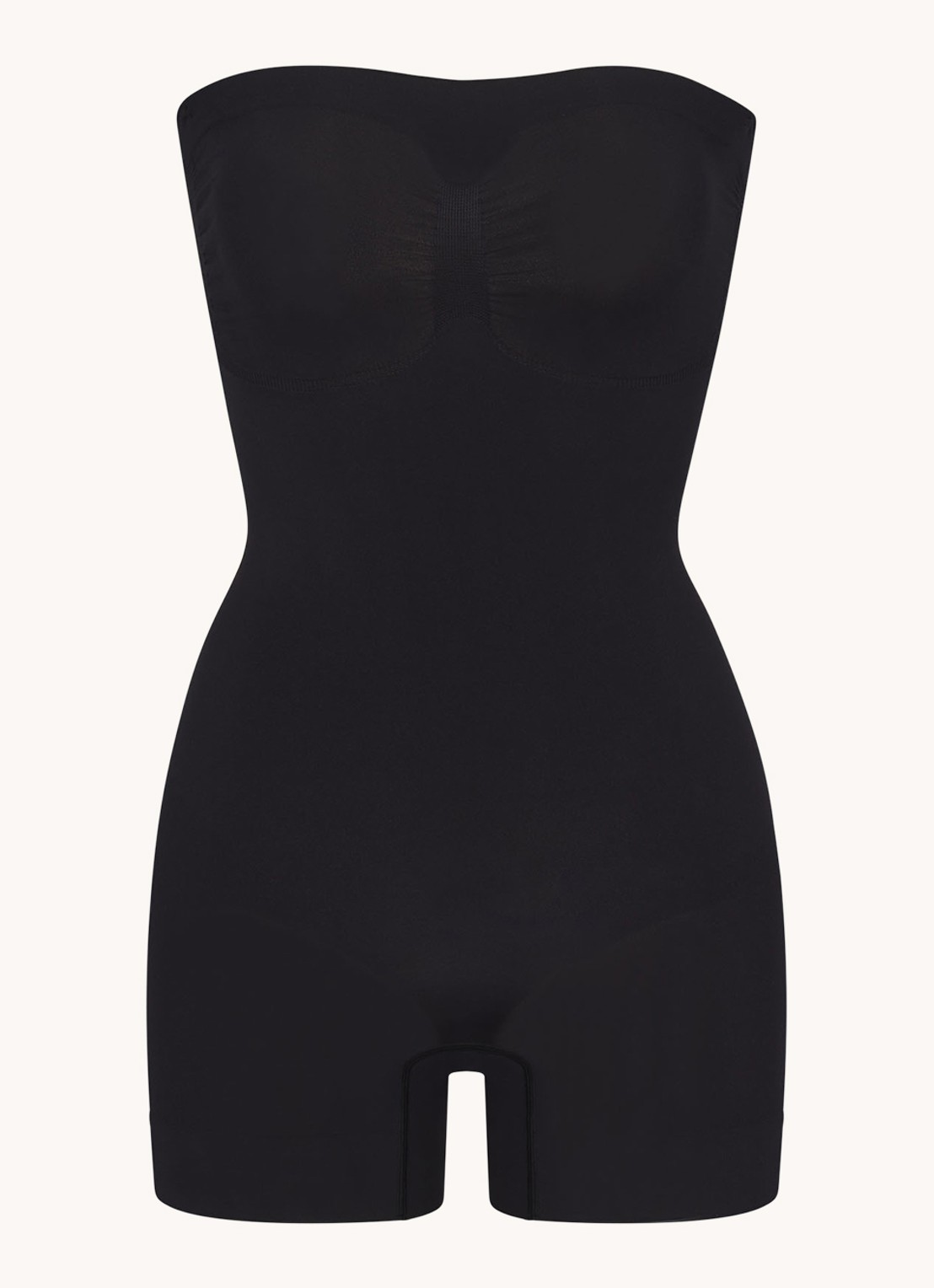SKIMS Seamless Sculpt strapless corrigerende body - voorkant 4 zwart