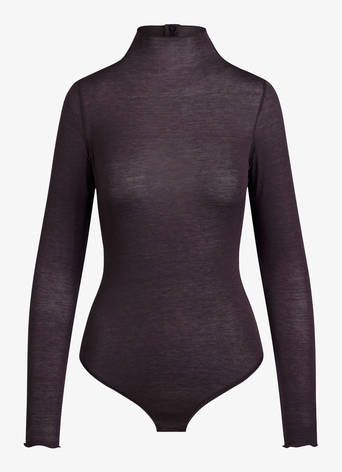 SKIMS Sheer Modal semi-transparante body in kasjmierblend met col  - voorkant phoenix