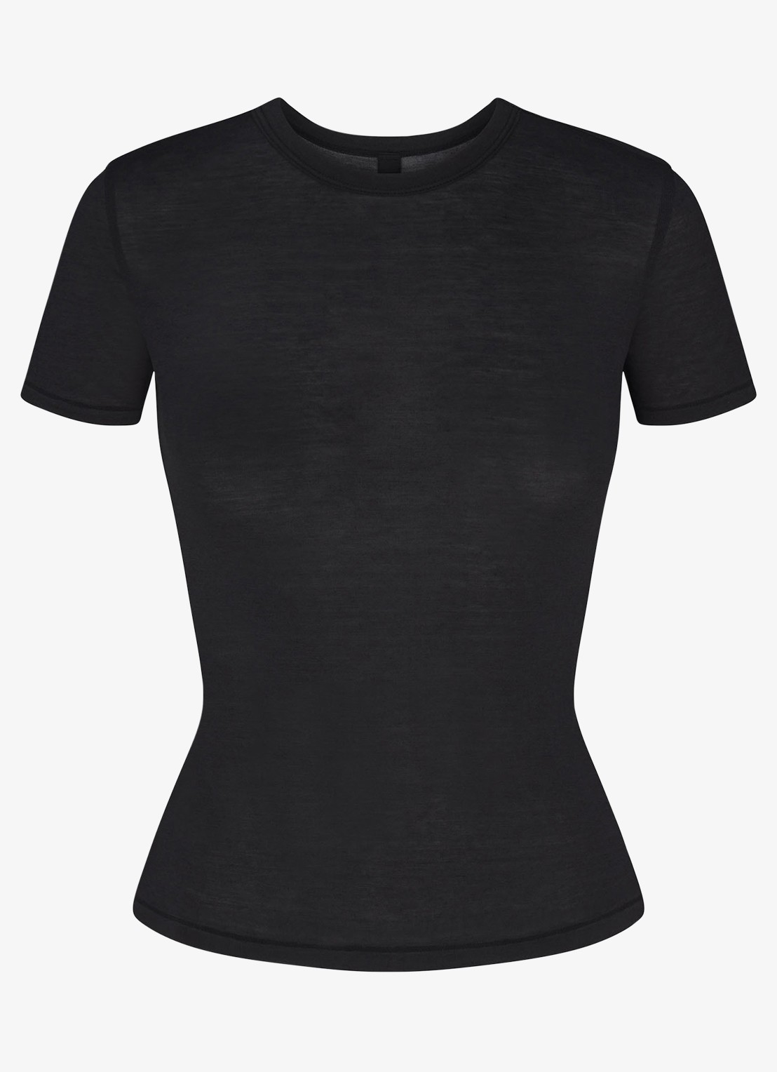 SKIMS Sheer Modal T-shirt in kasjmierblend  - voorkant 3 onyx
