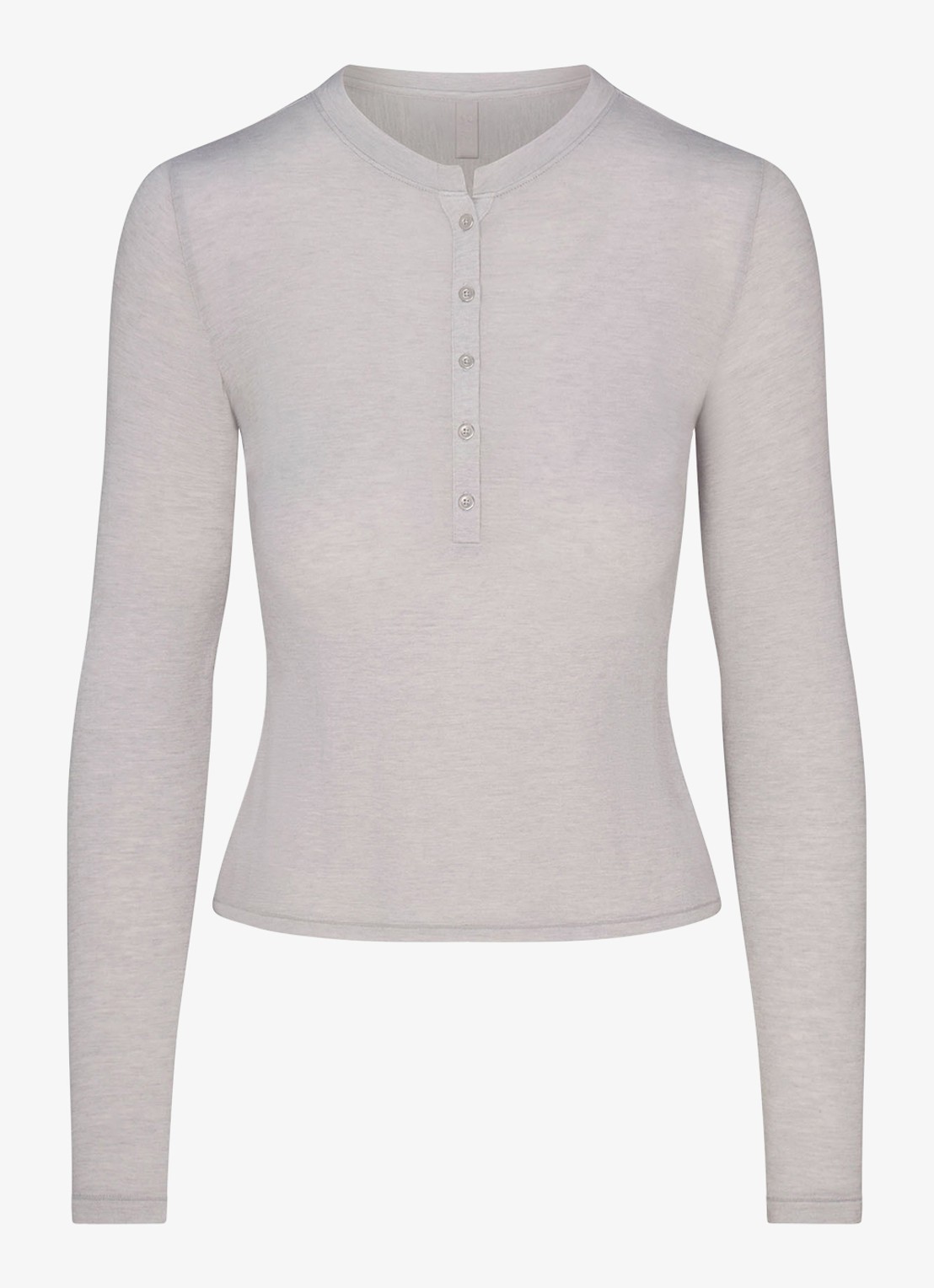 SKIMS Sheer Modal top in kasjmierblend - voorkant 3 heather grey