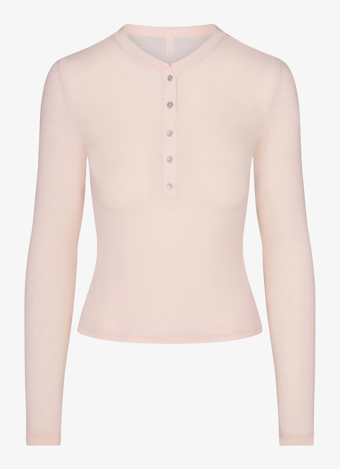 SKIMS Sheer Modal top in kasjmierblend - voorkant primrose